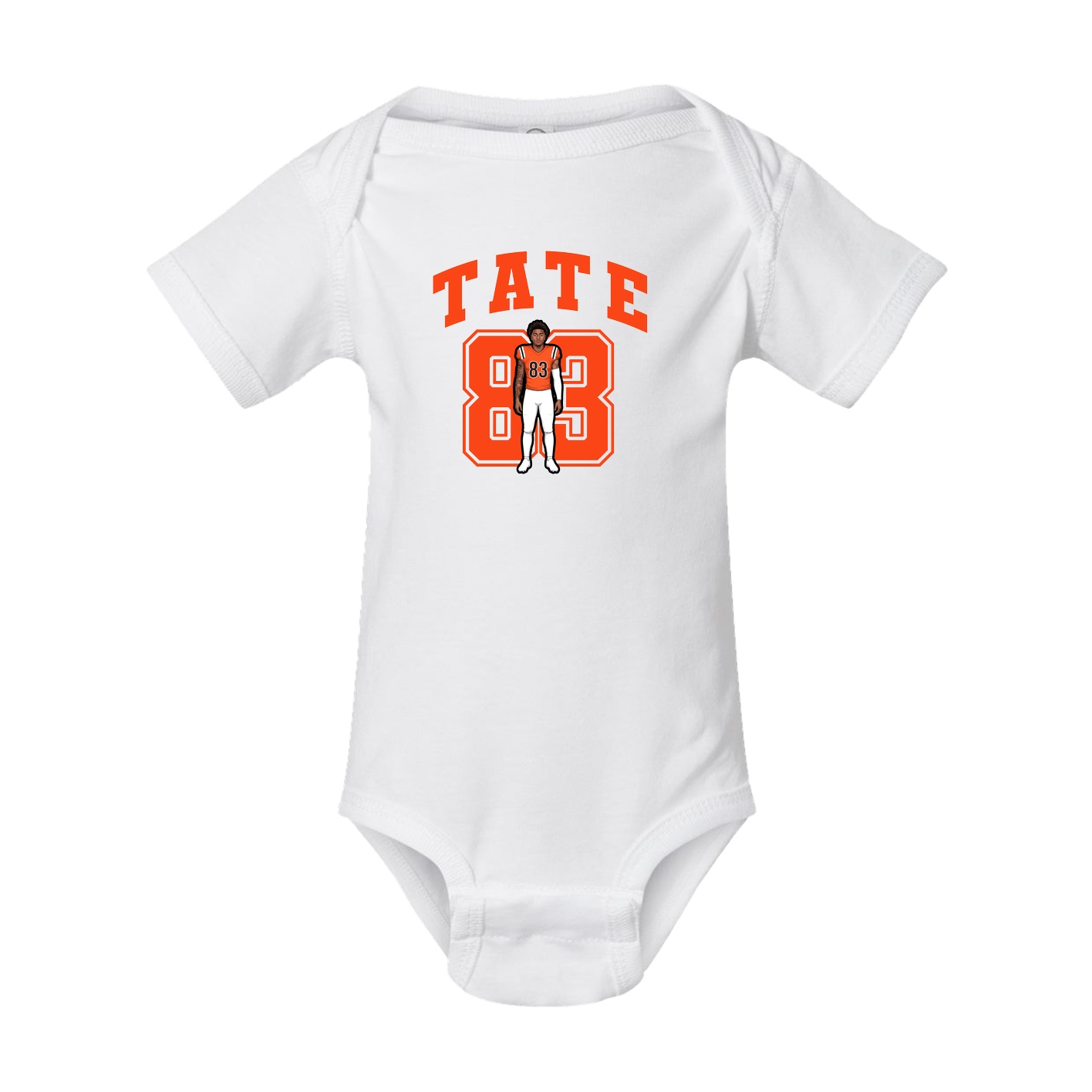 Baby Onesie — Number in White