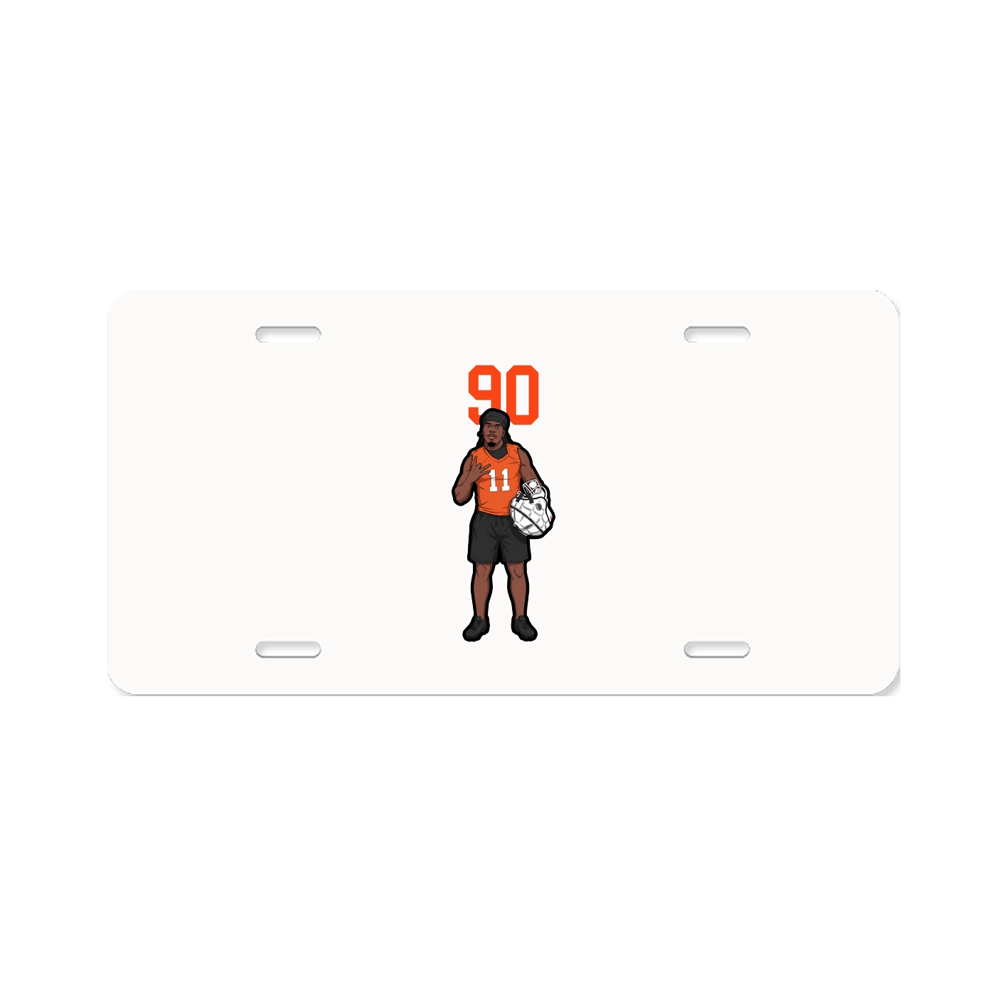 License Plate — Number Top in Classic