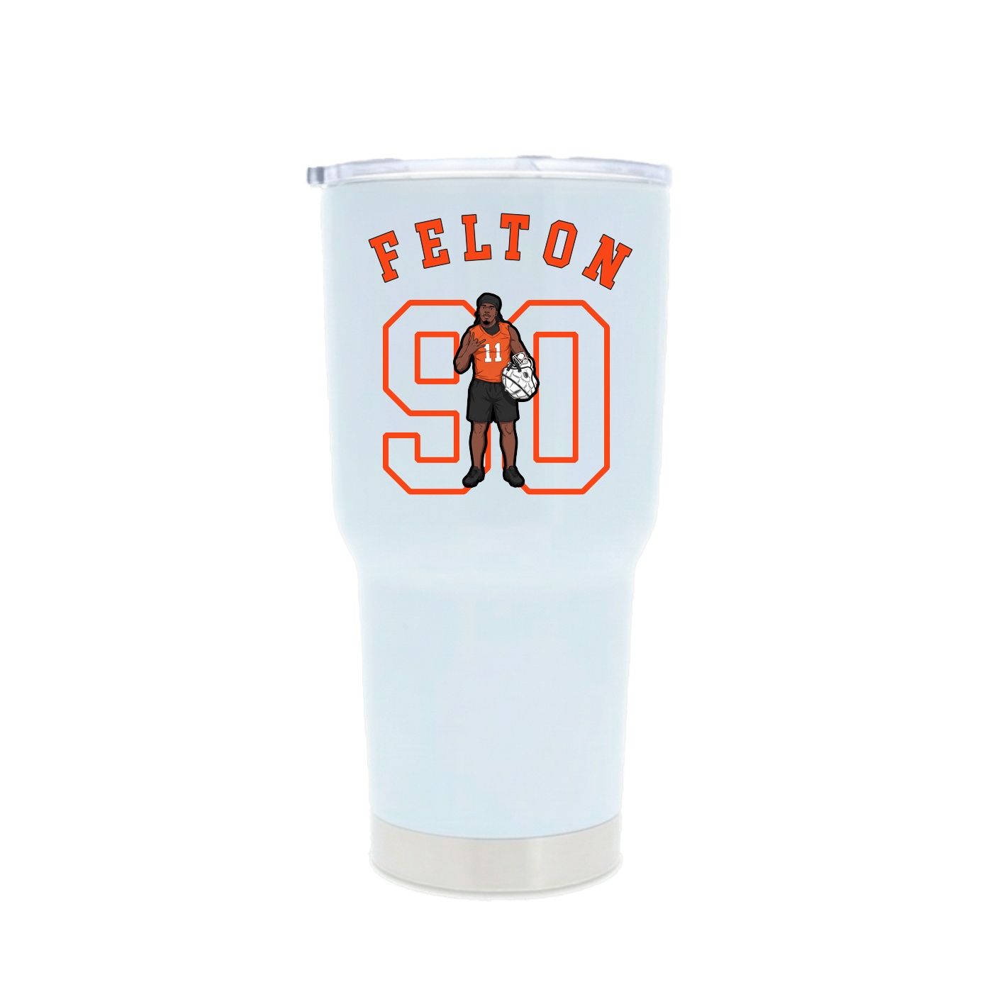 30oz Stainless Steel Tumbler — Shirsey Arch in White