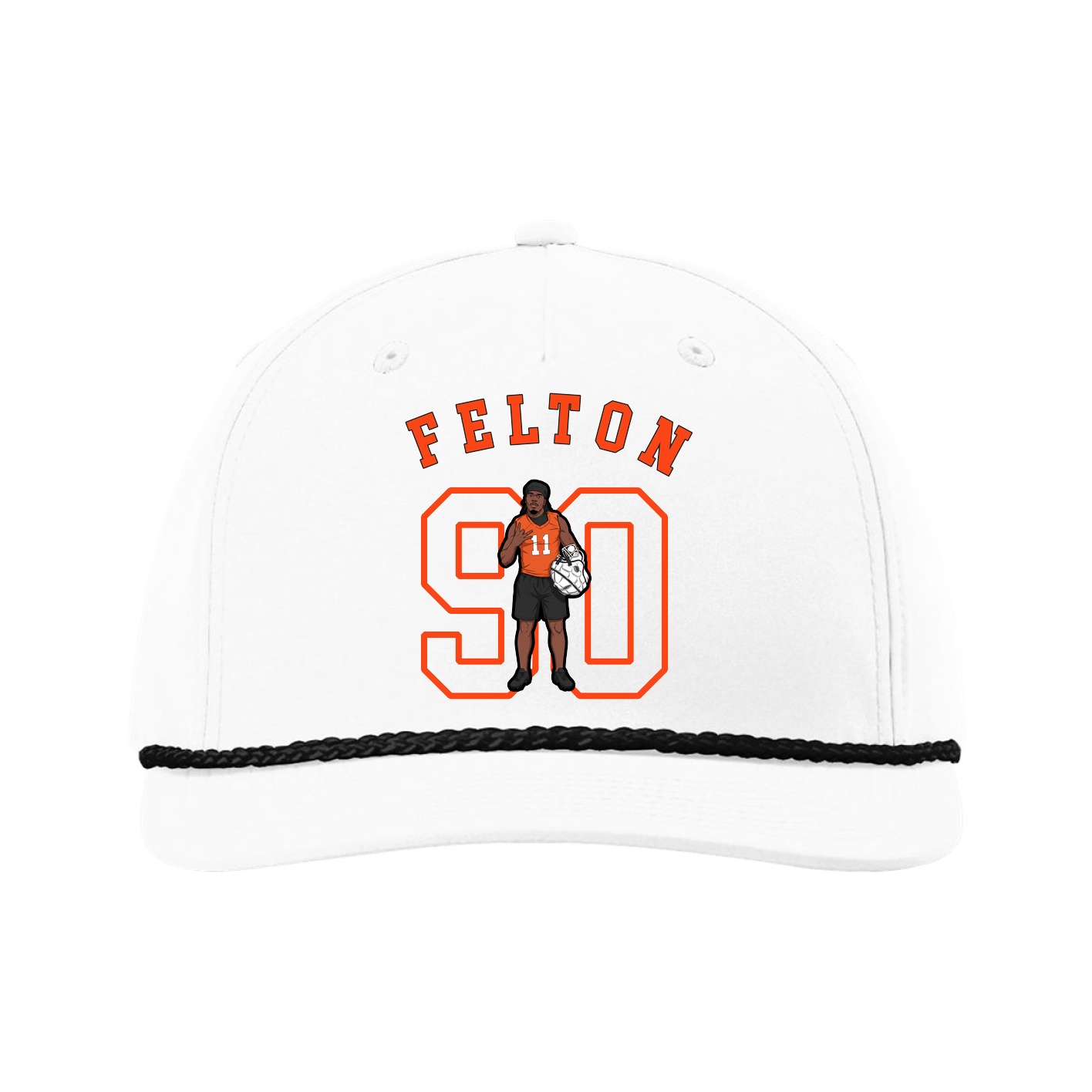 Five-Panel Classic Rope Cap — Shirsey Arch in White