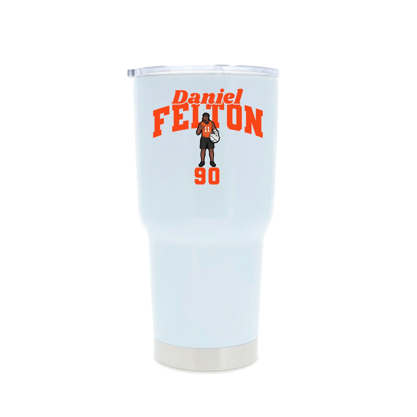 30oz Stainless Steel Tumbler — Signature Arch in White