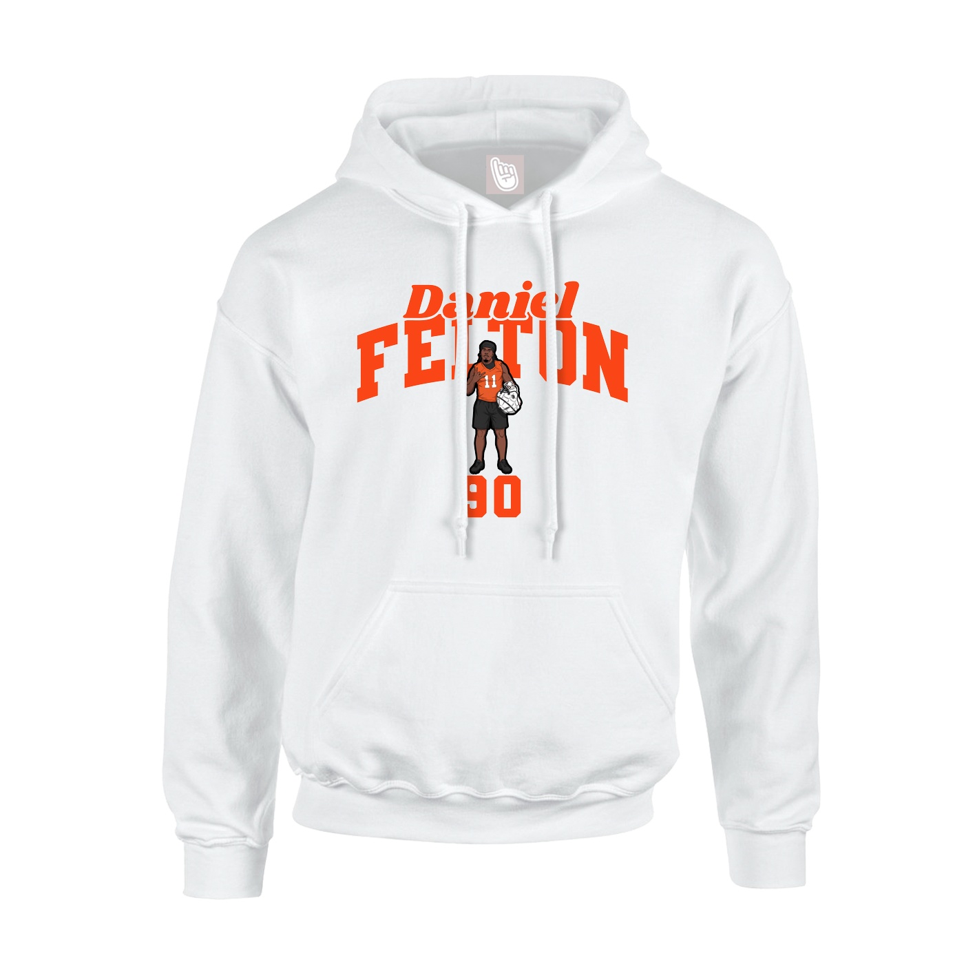 Youth Hoodie — Signature Arch in White