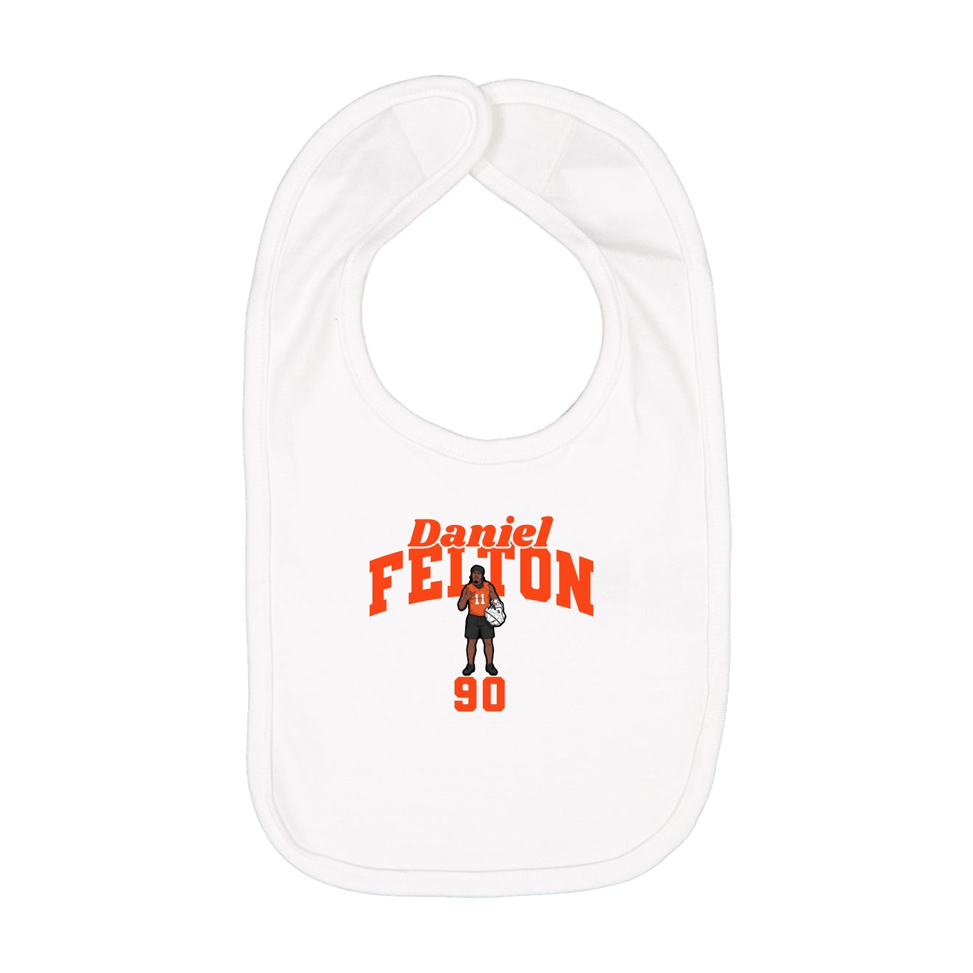 Infant Bib — Signature Arch in White