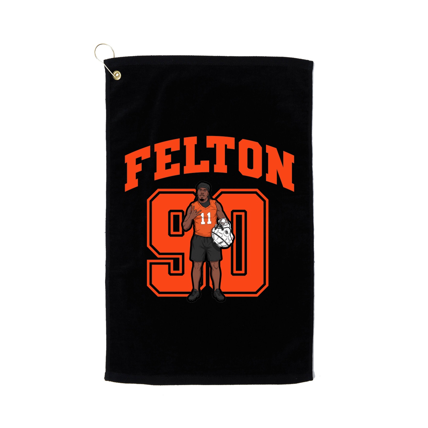 Golf Towel — Number in Black