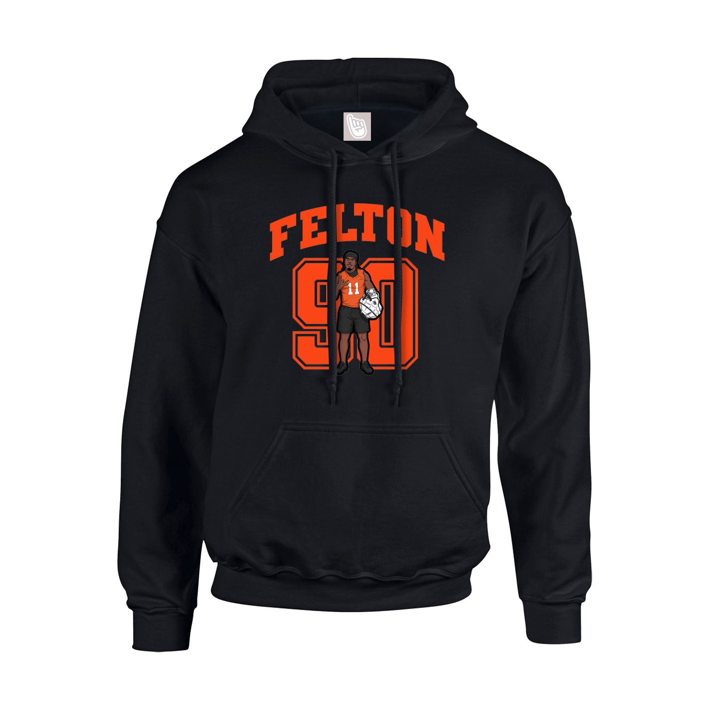 Hoodie — Number in Black