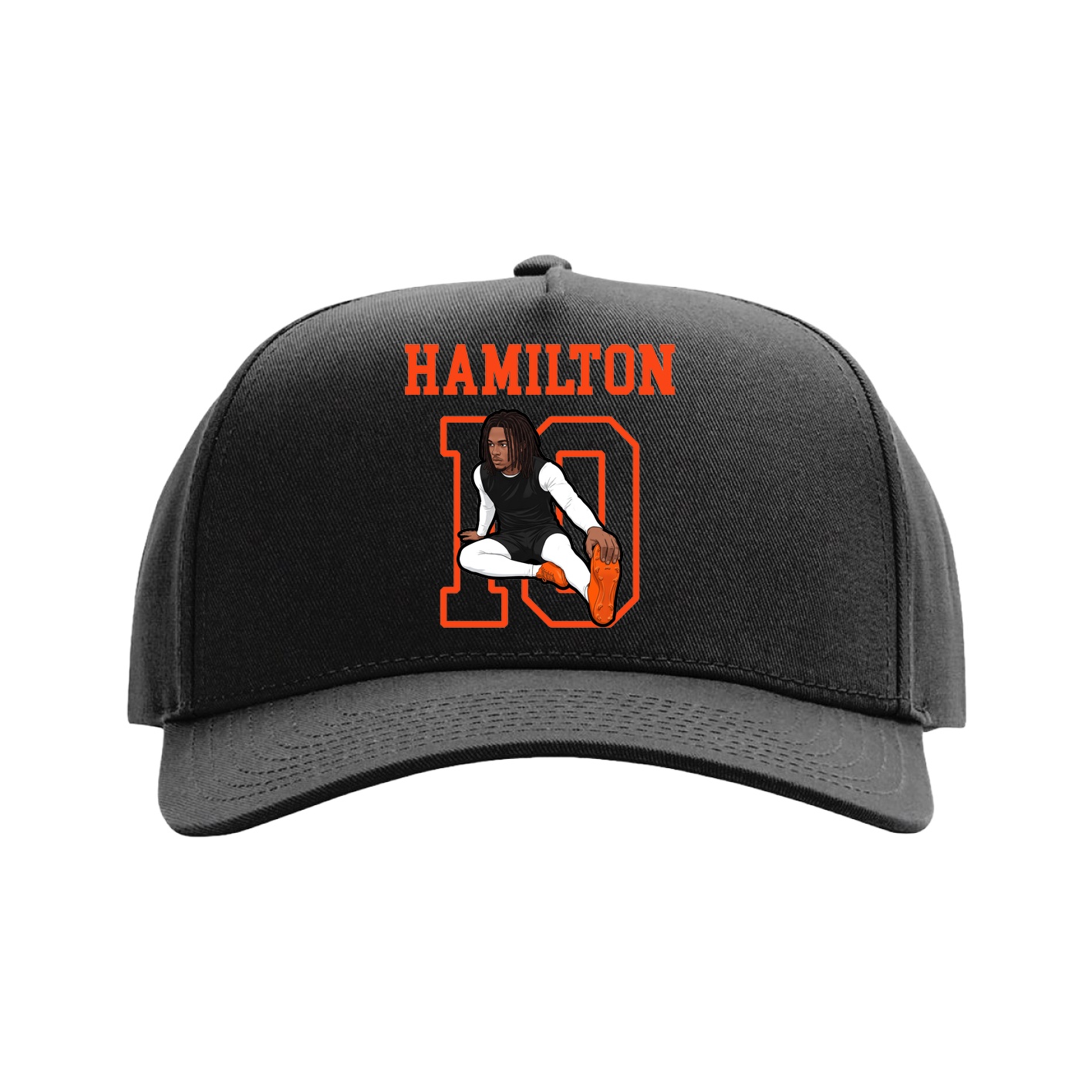 Full Fabric Five-Panel Champ Cap — Shirsey in Black