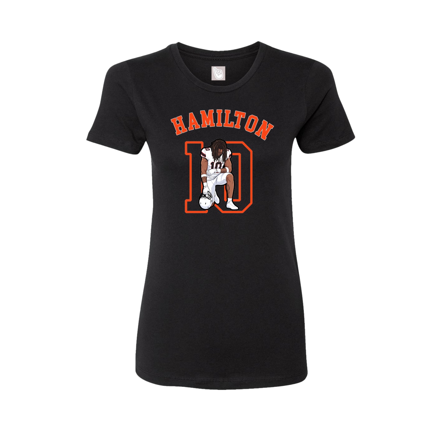 Fitted Women's Tee — Shirsey Arch in Black