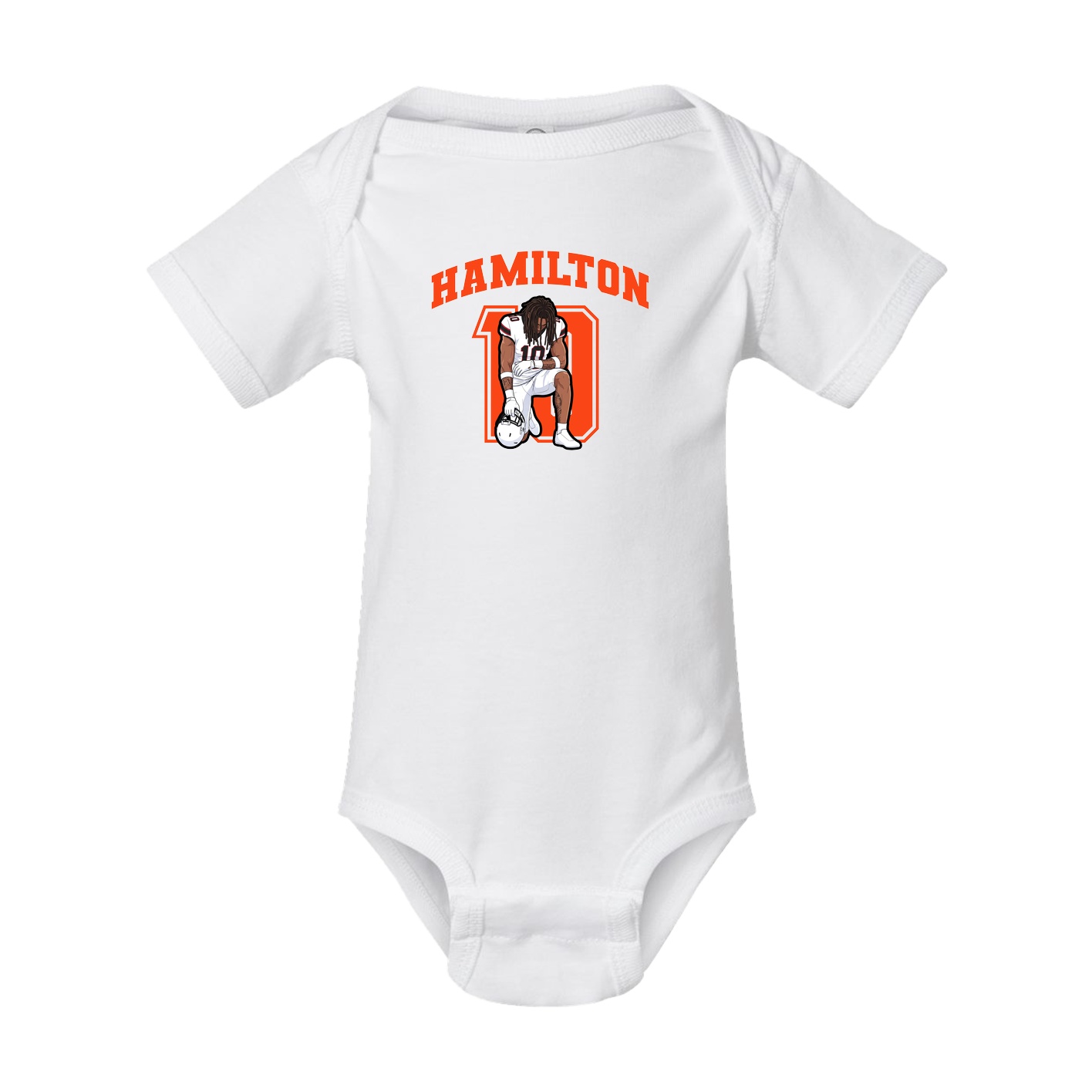 Baby Onesie — Number in White
