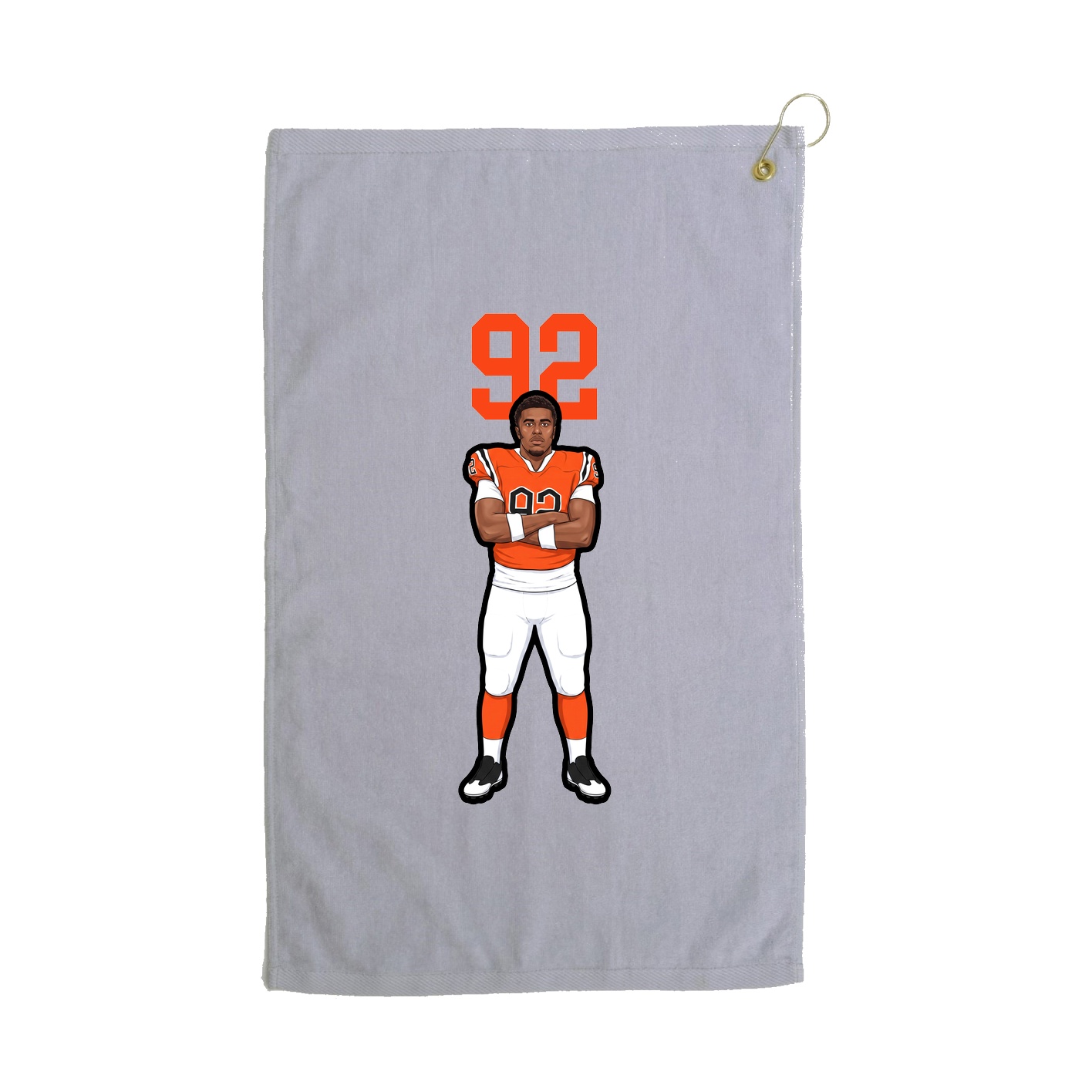 Golf Towel — Number Top in Grey