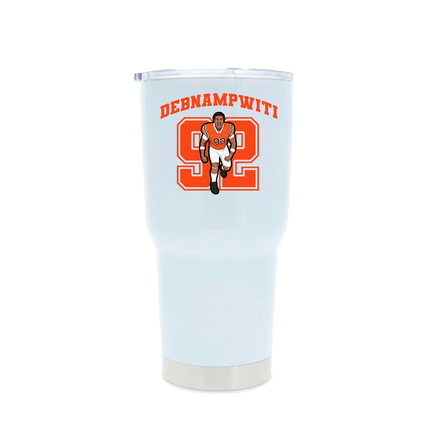 30oz Stainless Steel Tumbler — Number in White