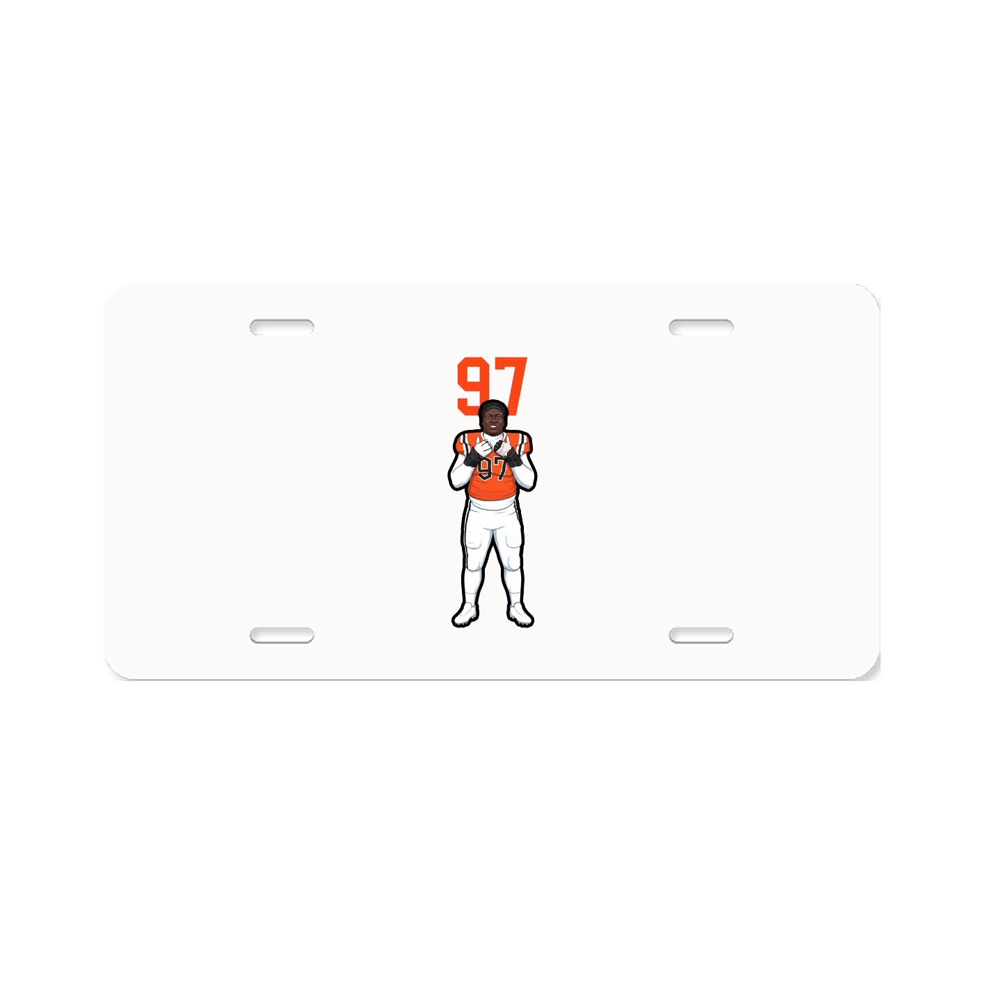 License Plate — Number Top in Classic