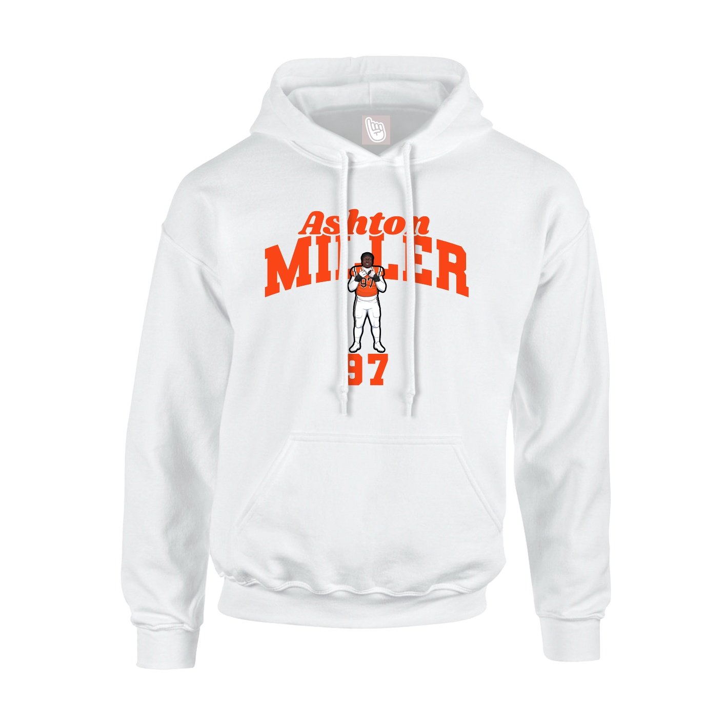 Youth Hoodie — Signature Arch in White