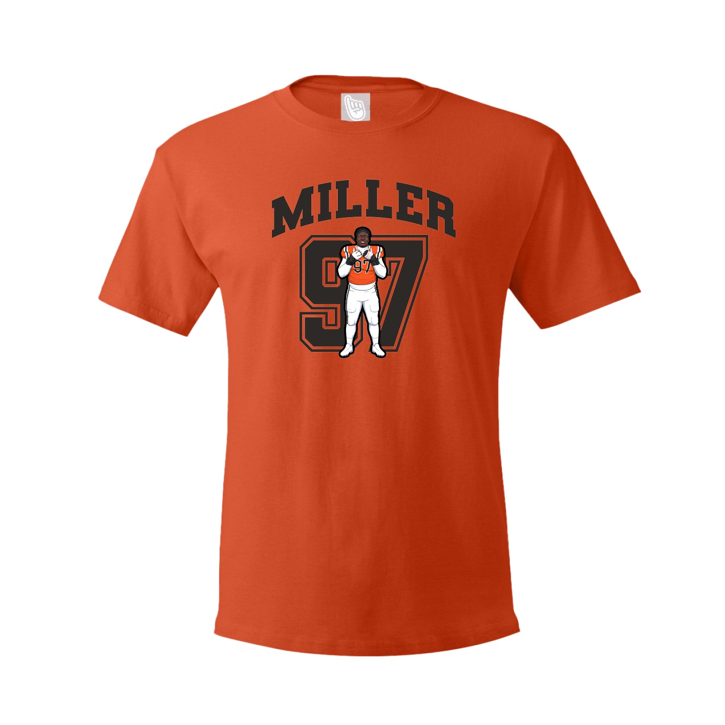 Youth Tee — Number in Orange