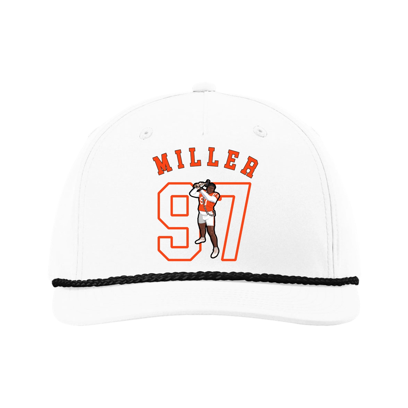 Five-Panel Classic Rope Cap — Shirsey Arch in White
