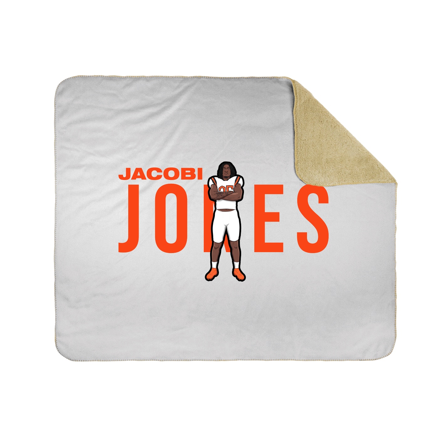 Throw Blanket — Player Name in White