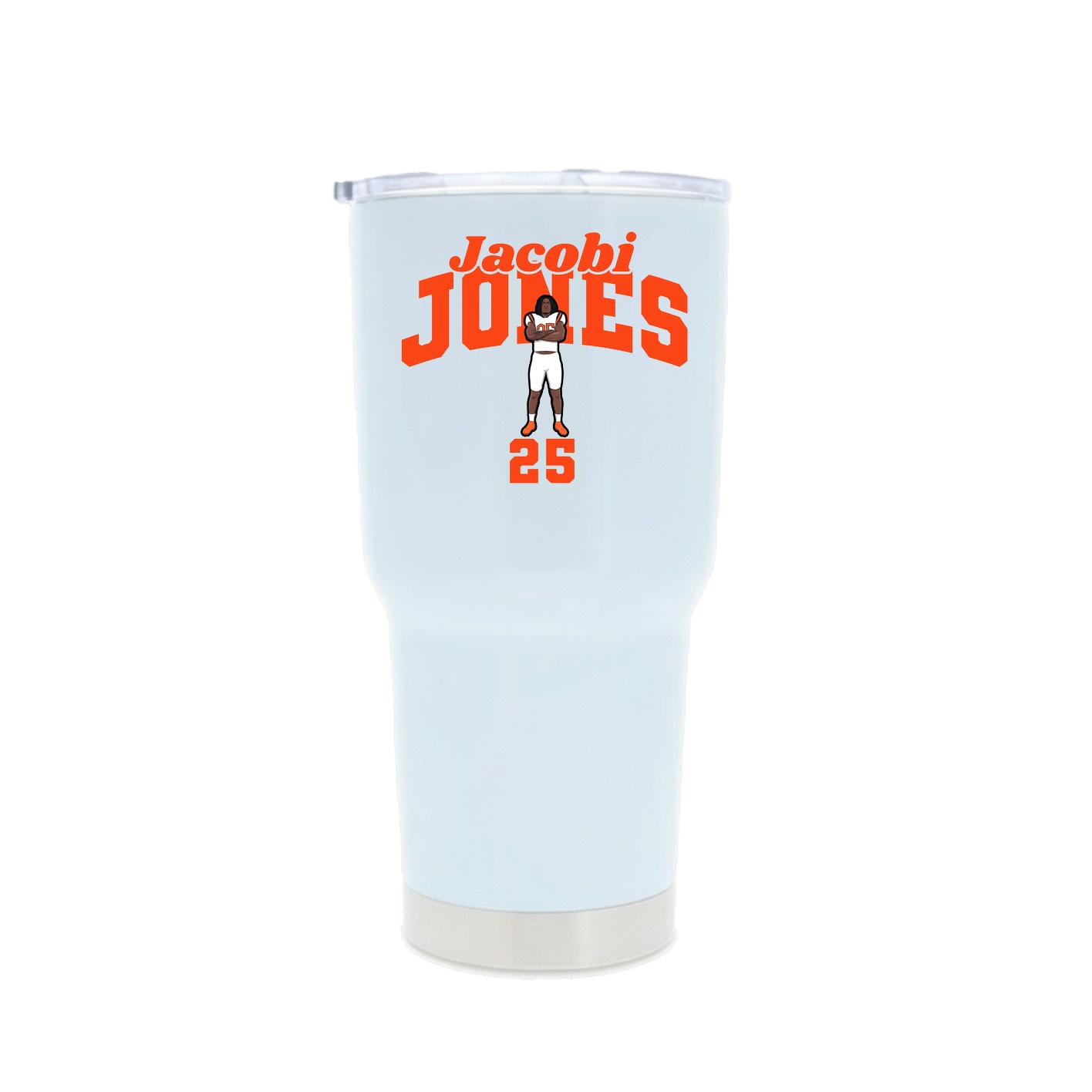 30oz Stainless Steel Tumbler — Signature Arch in White