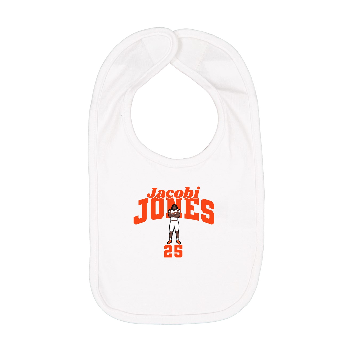Infant Bib — Signature Arch in White