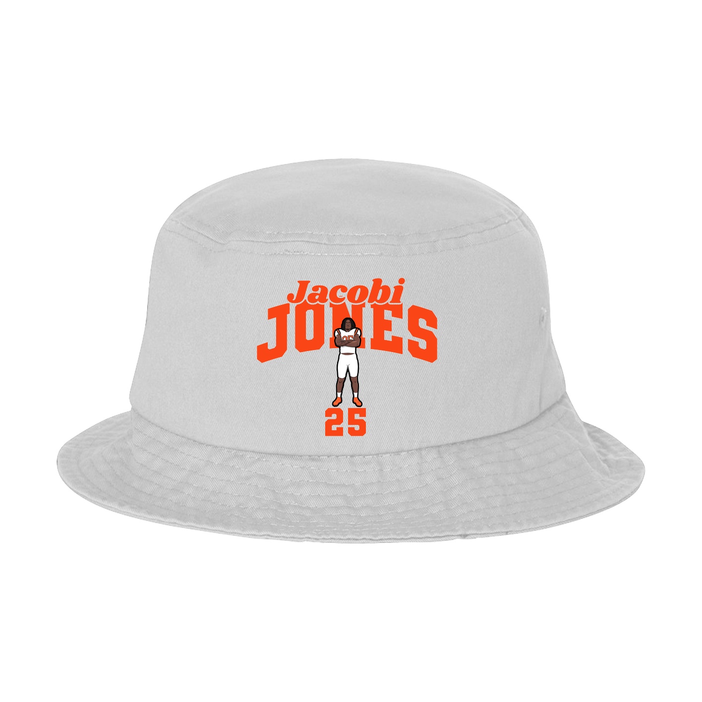 Bucket Cap — Signature Arch in White