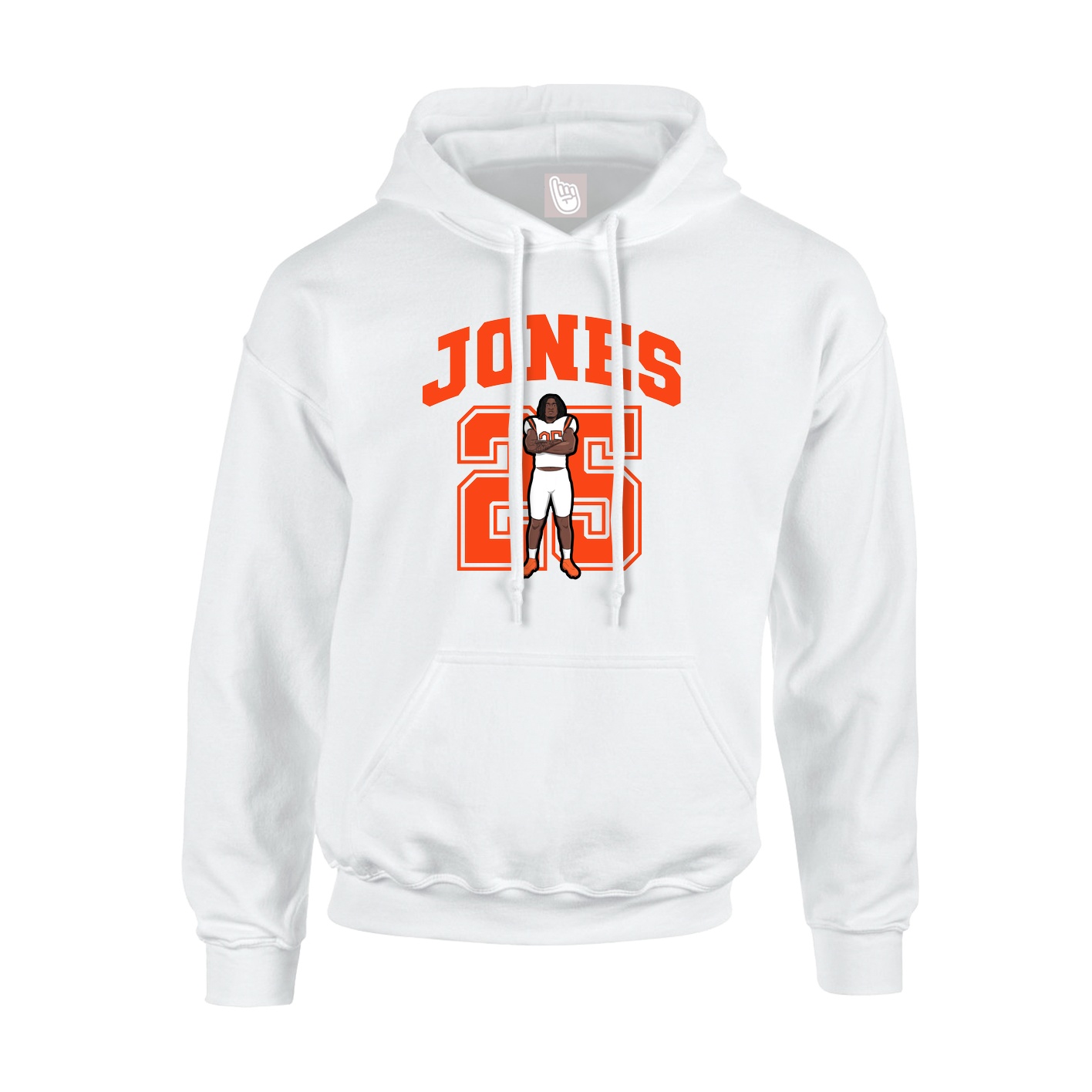 Hoodie — Number in White