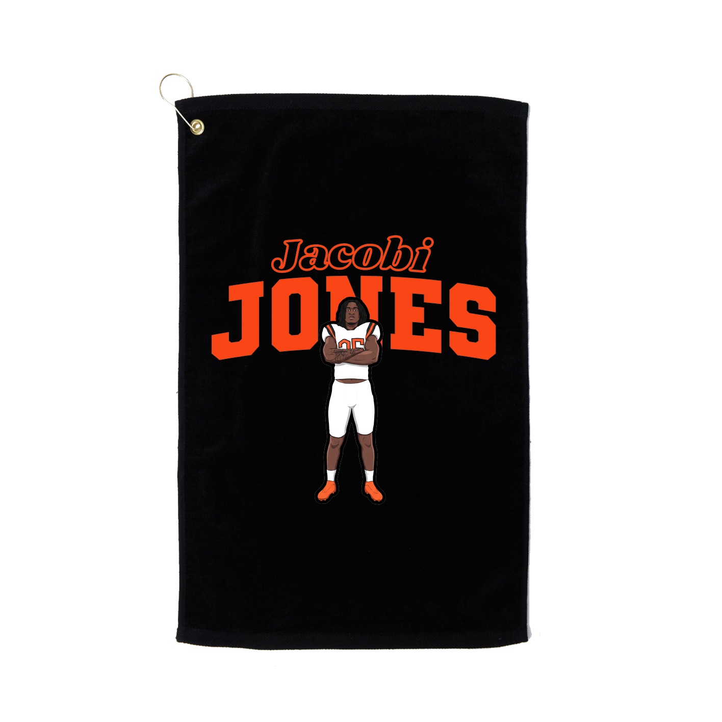 Golf Towel — Name Arch in Black