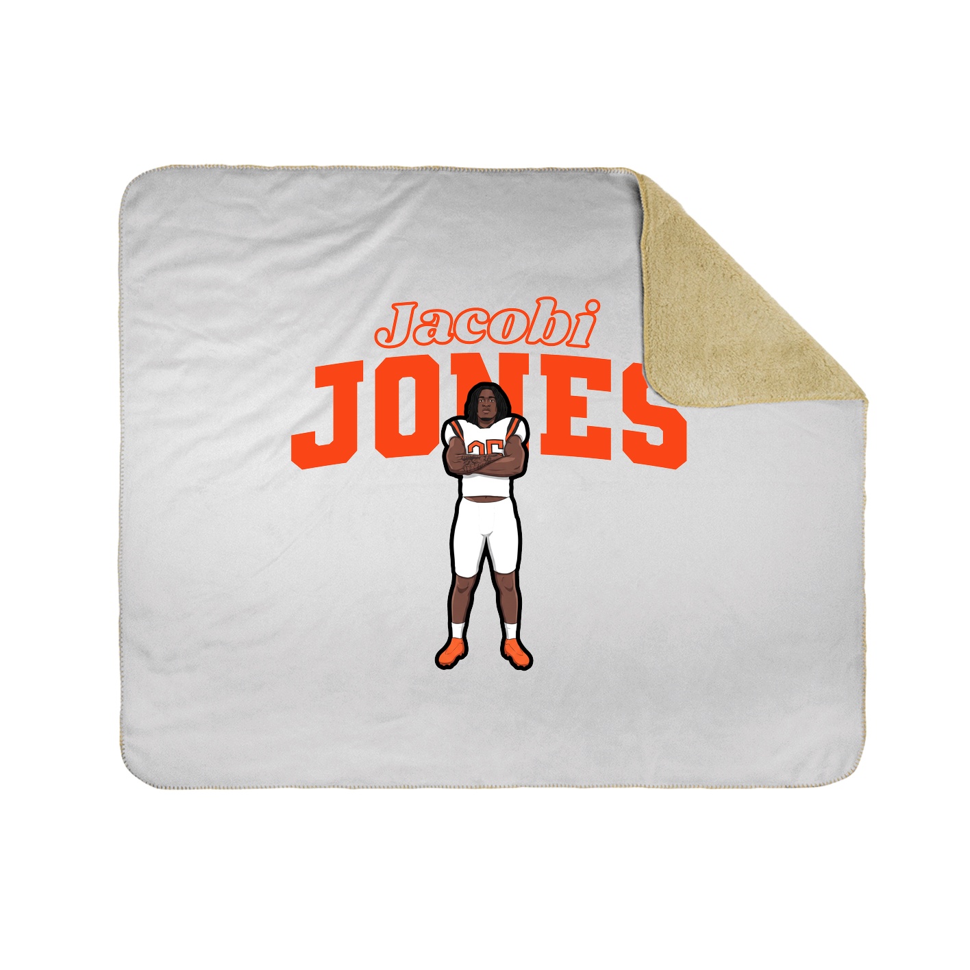 Throw Blanket — Name Arch in White
