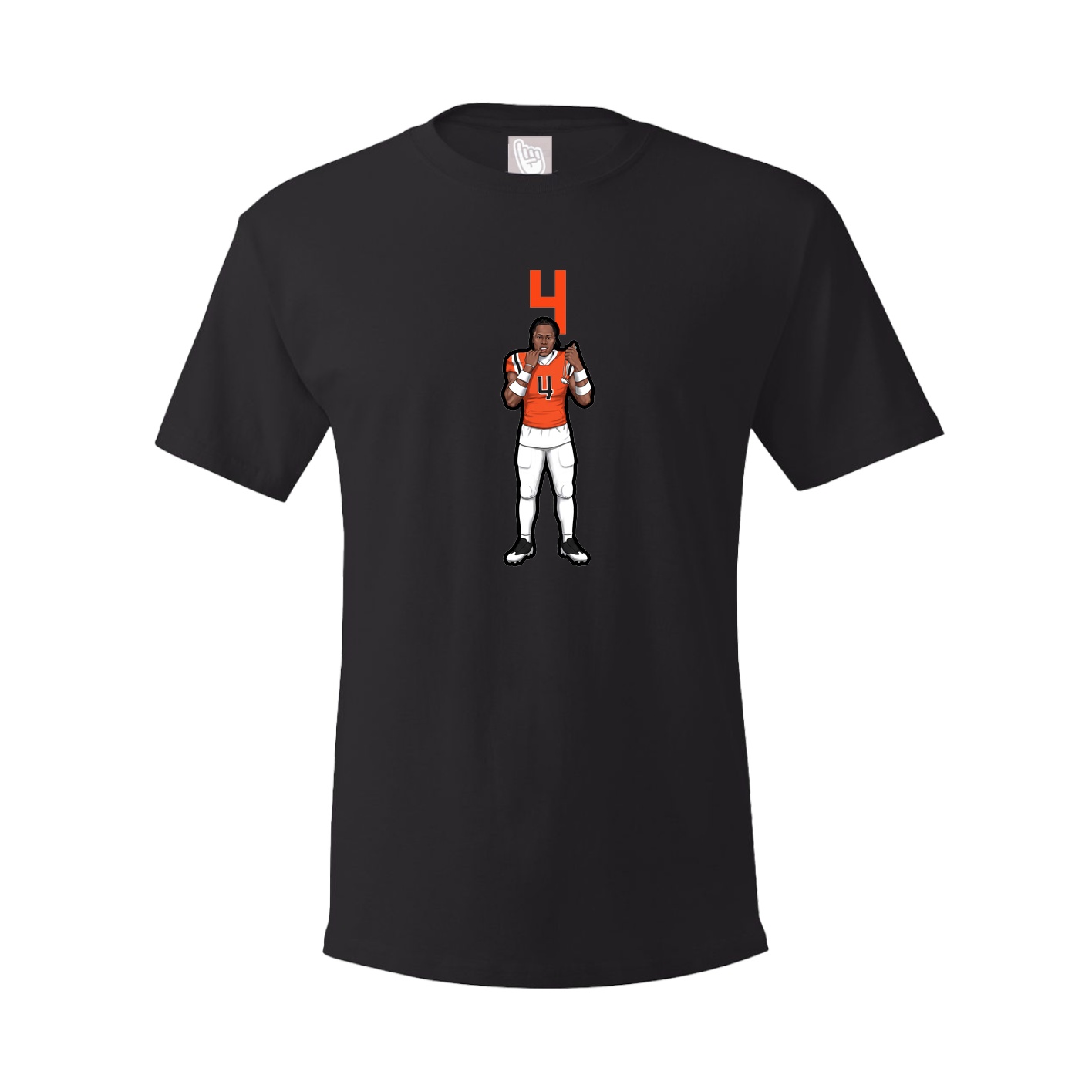 Youth Tee — Number Top in Black