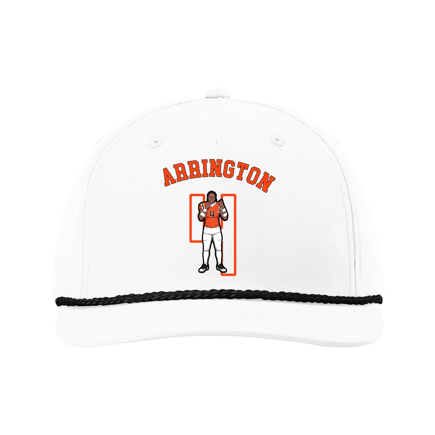 Five-Panel Classic Rope Cap — Shirsey Arch in White