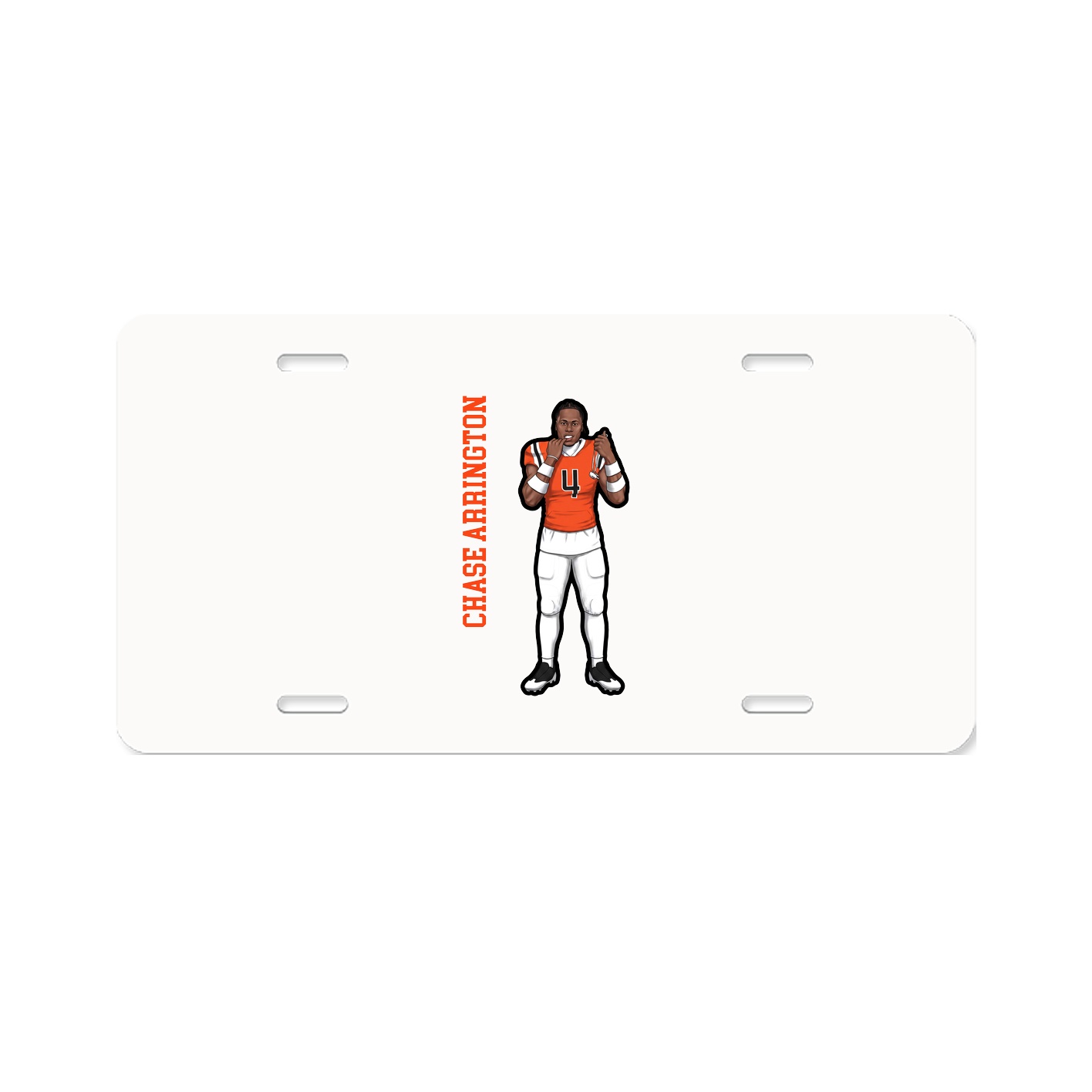 License Plate — Name Vertical in Classic