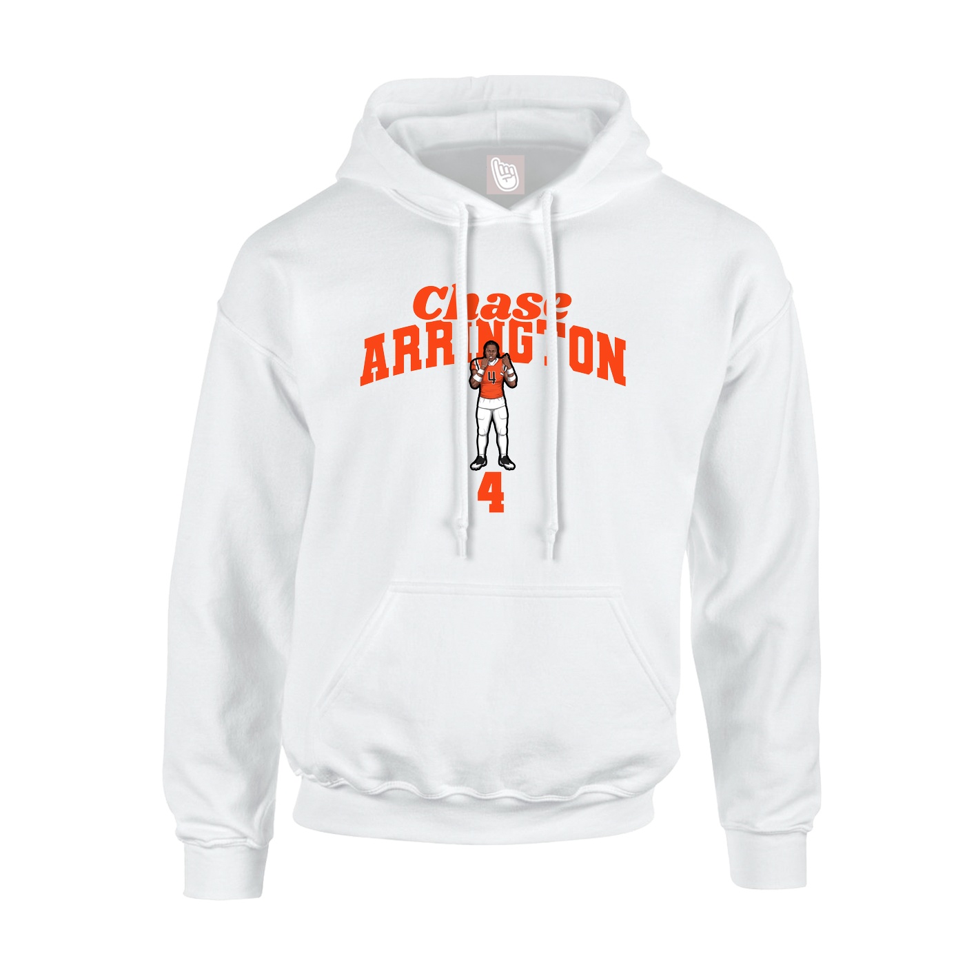 Hoodie — Signature Arch in White