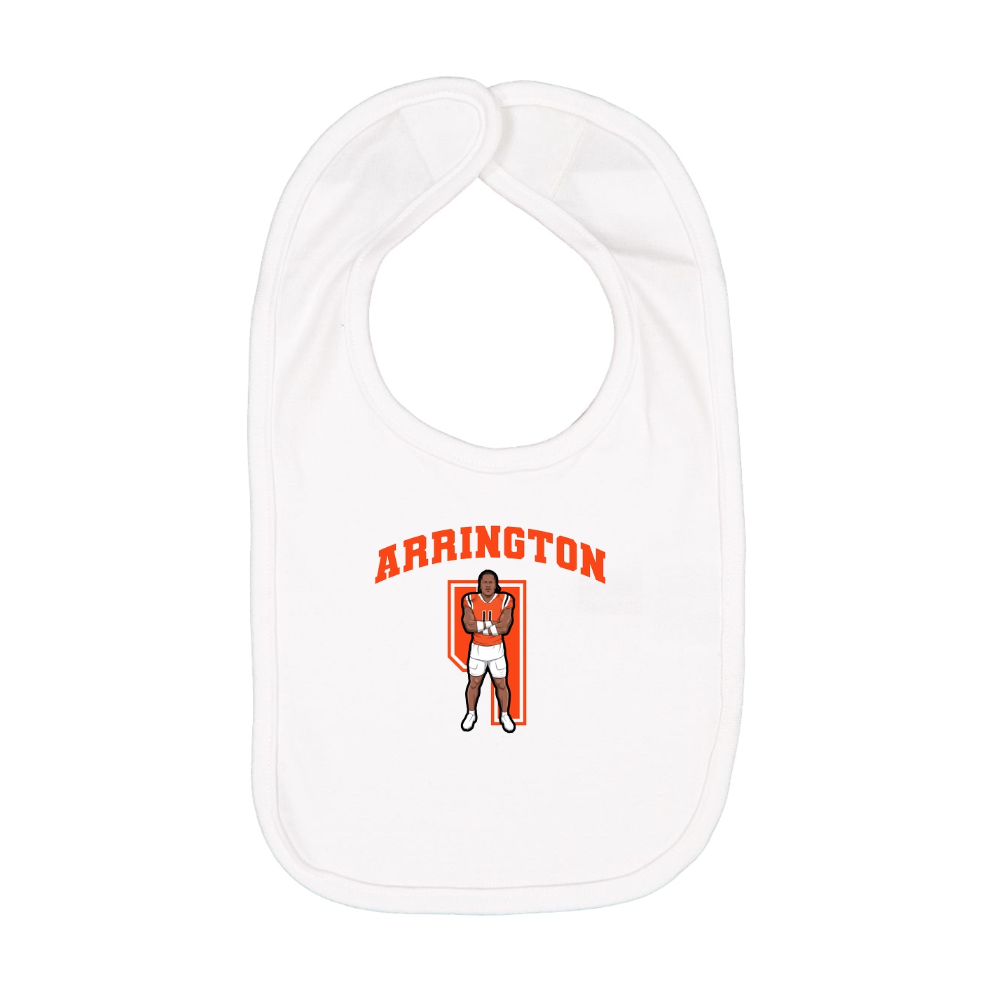 Infant Bib — Number in White