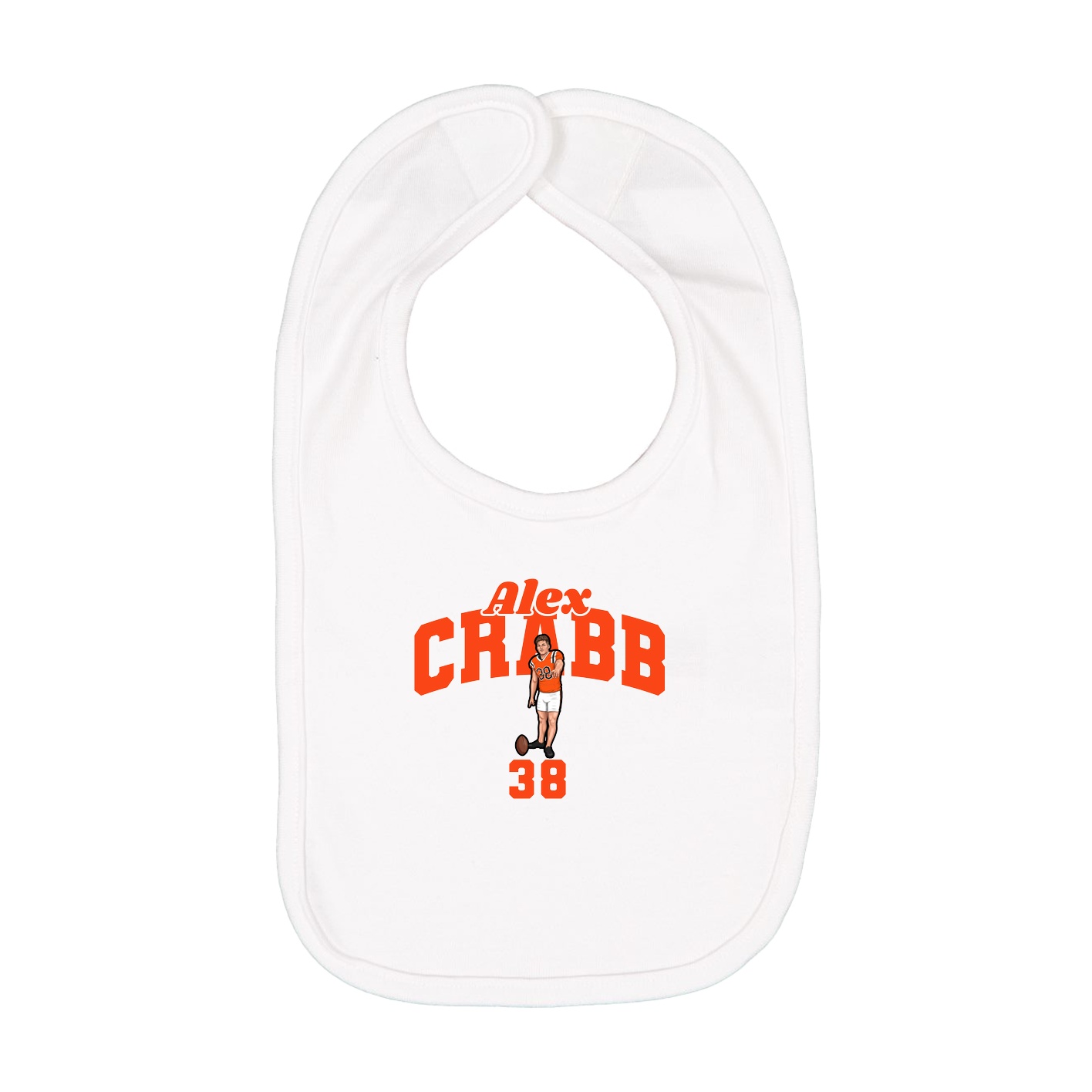 Infant Bib — Signature Arch in White