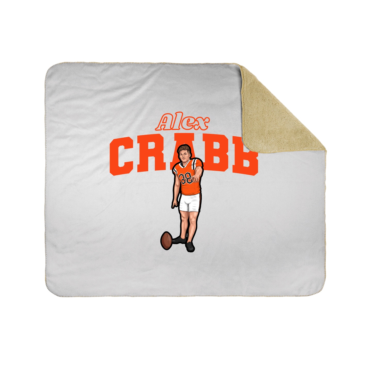 Throw Blanket — Name Arch in White