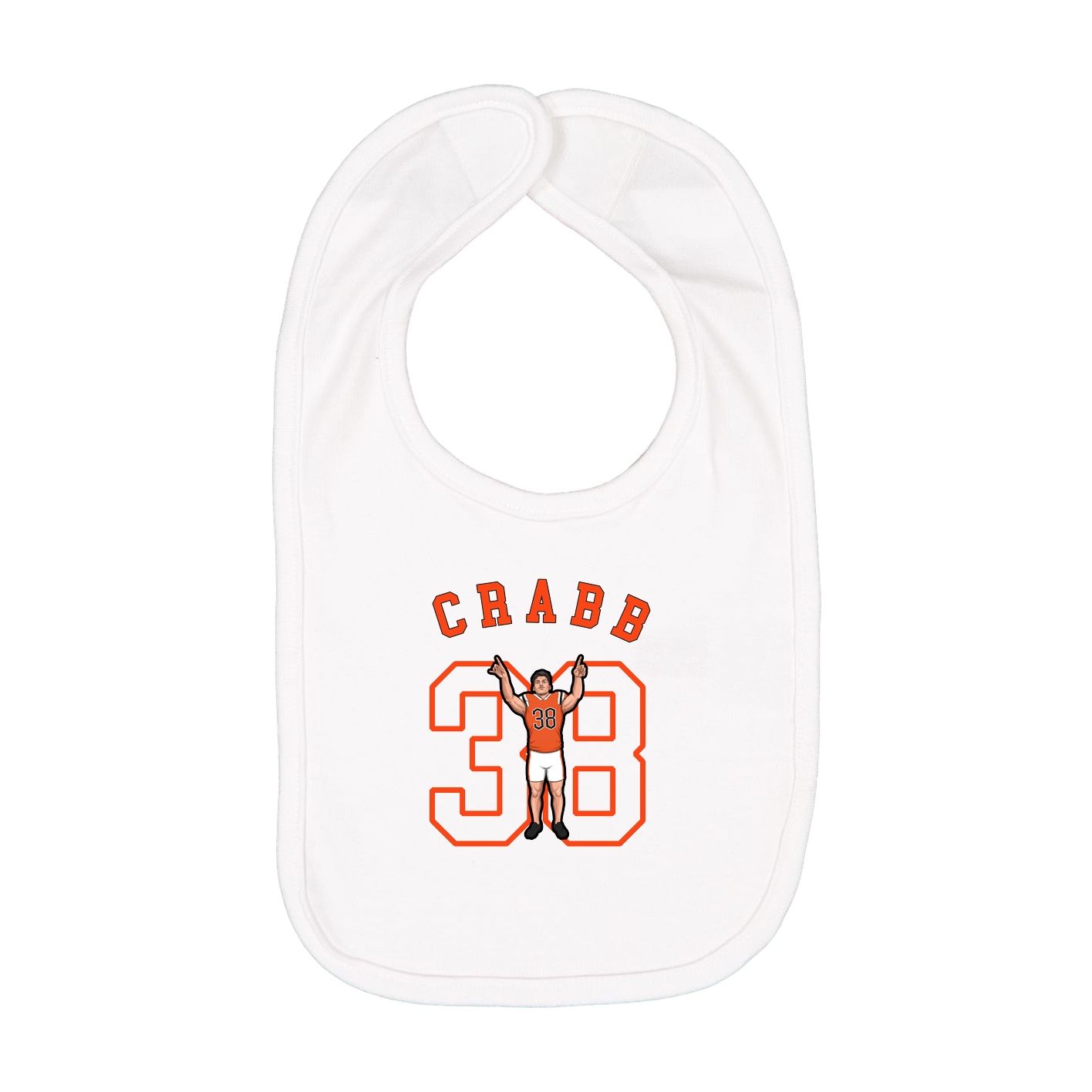 Infant Bib — Shirsey Arch in White