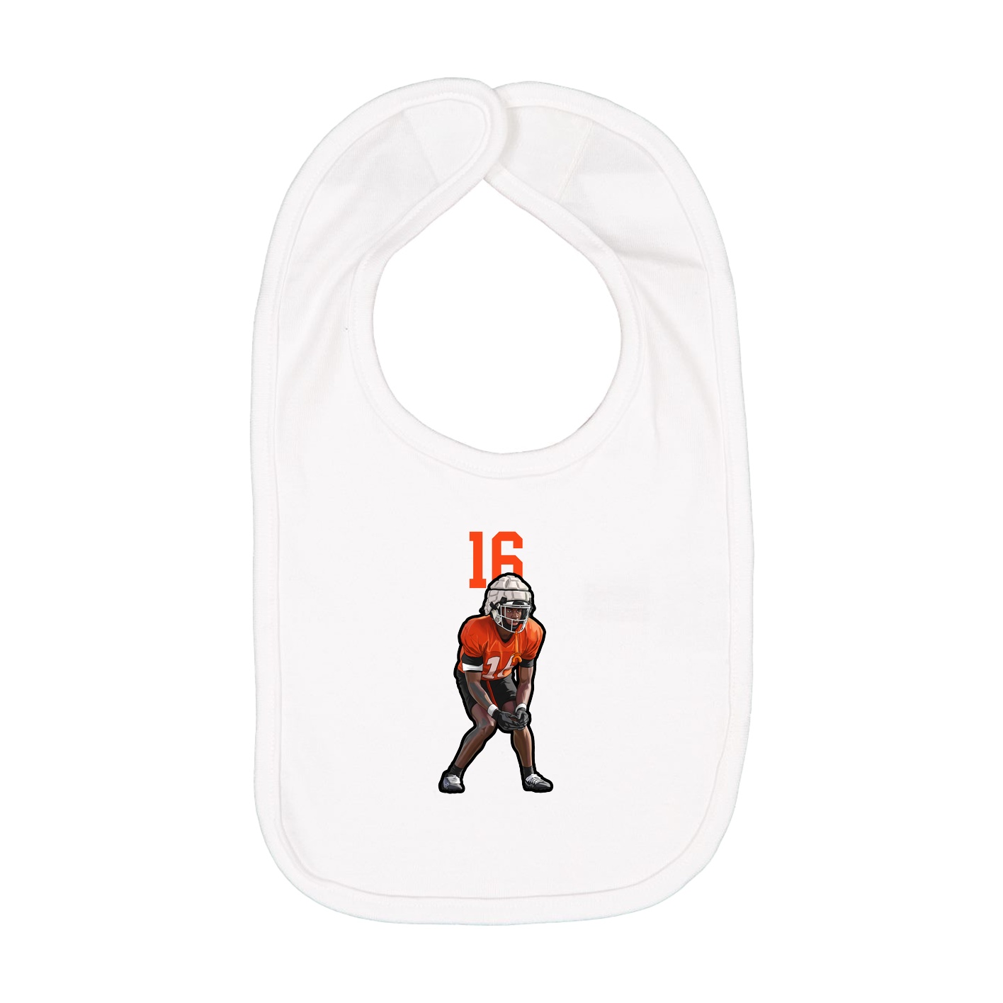 Infant Bib — Number Top in White