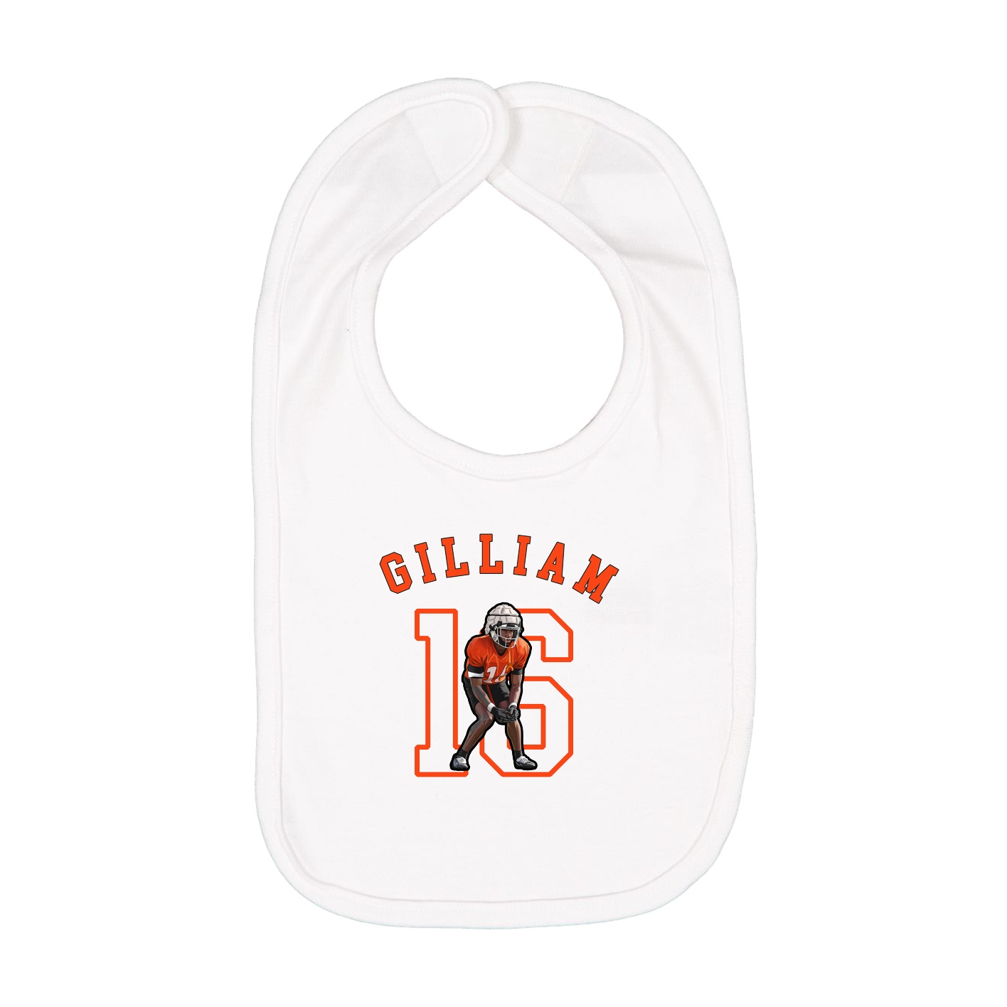 Infant Bib — Shirsey Arch in White