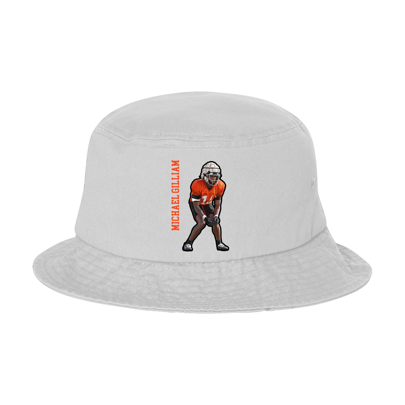 Bucket Cap — Name Vertical in White