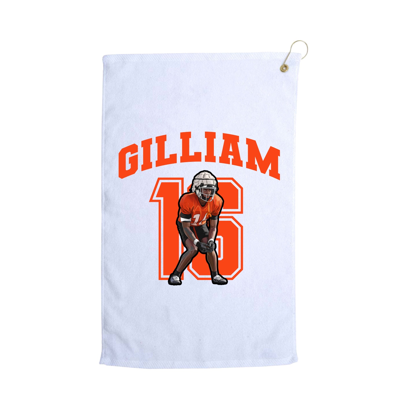 Golf Towel — Number in White