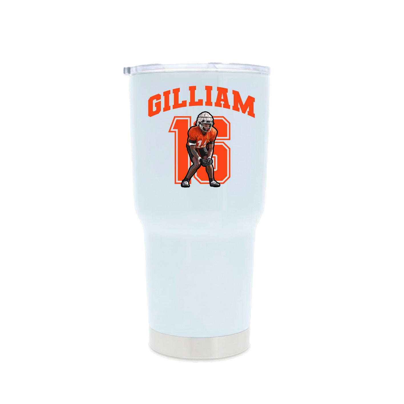 30oz Stainless Steel Tumbler — Number in White