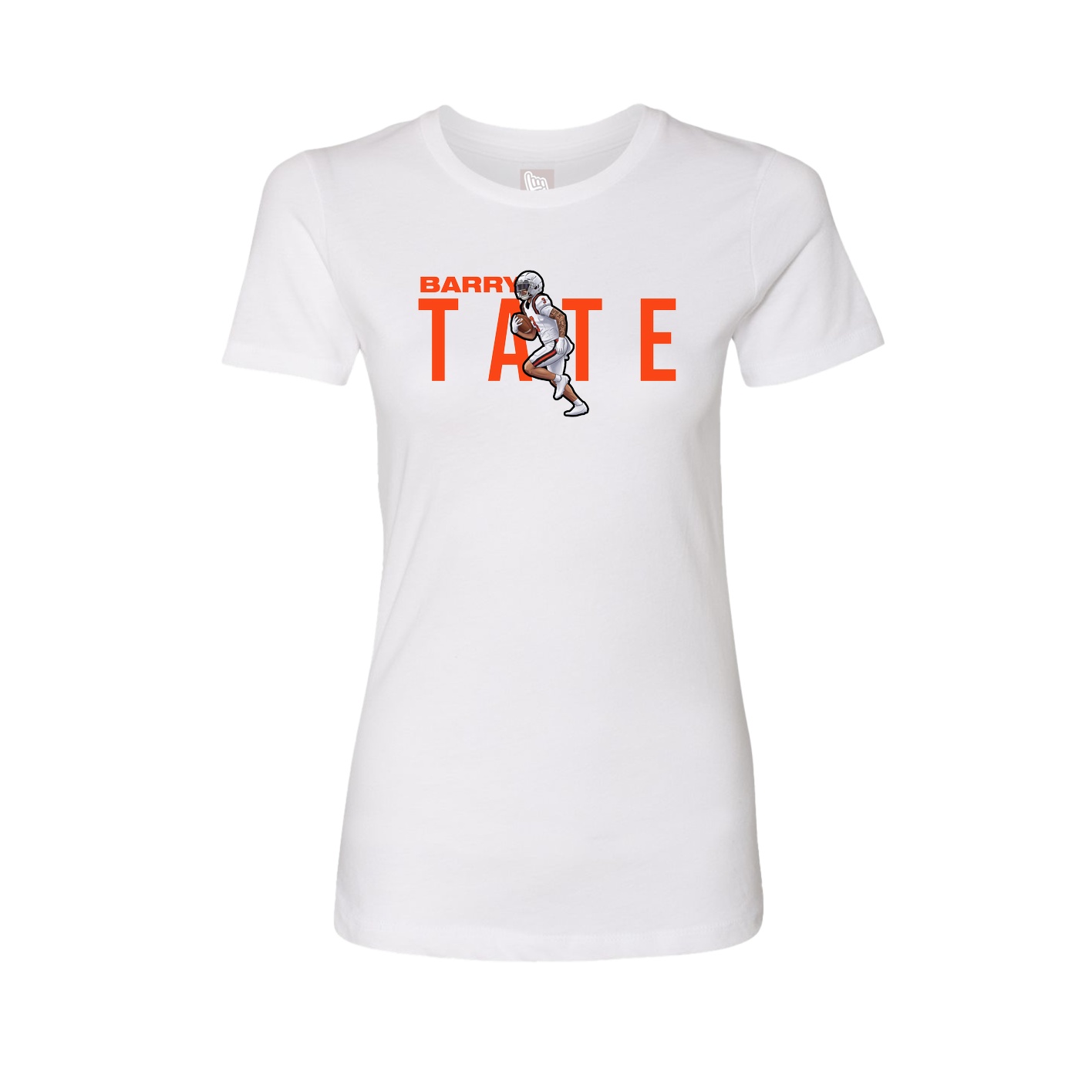Fitted Women's Tee — Player Name in White