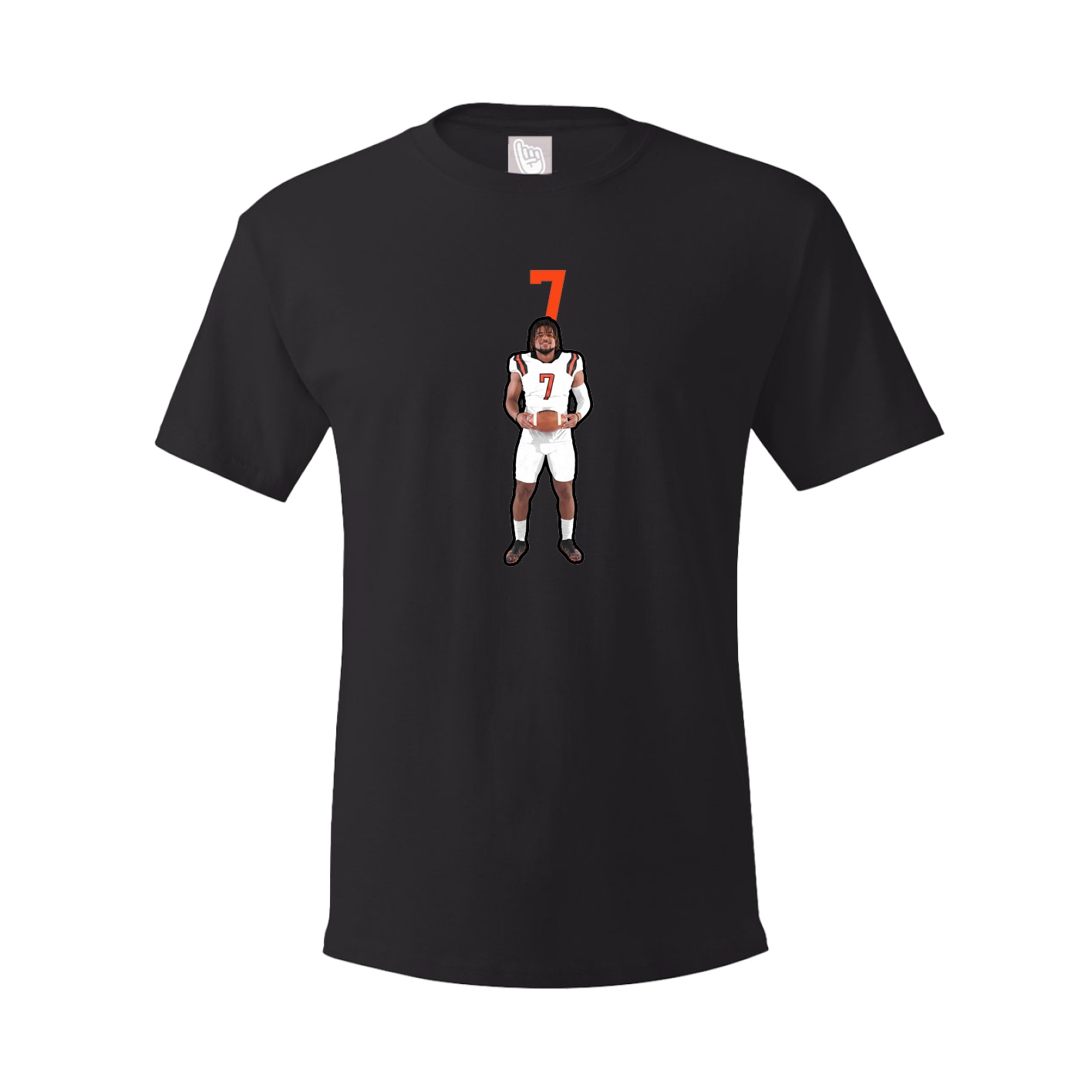Youth Tee — Number Top in Black