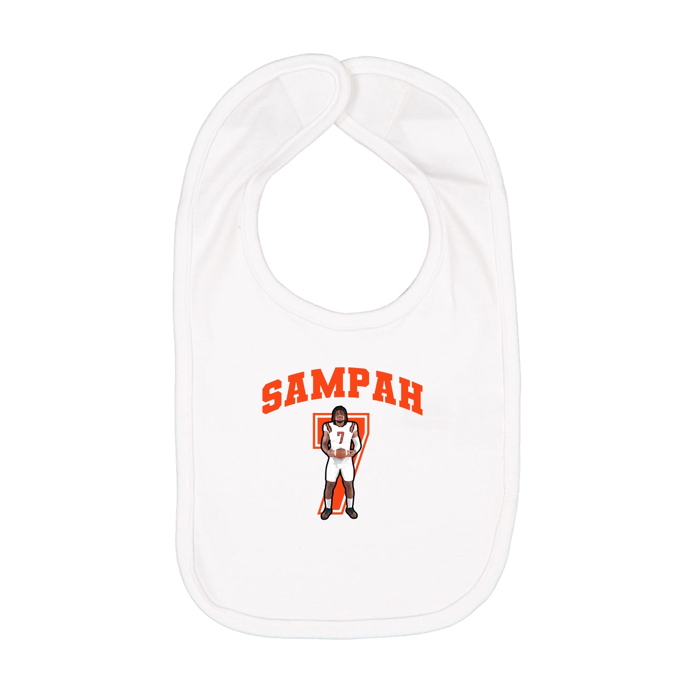 Infant Bib — Number in White