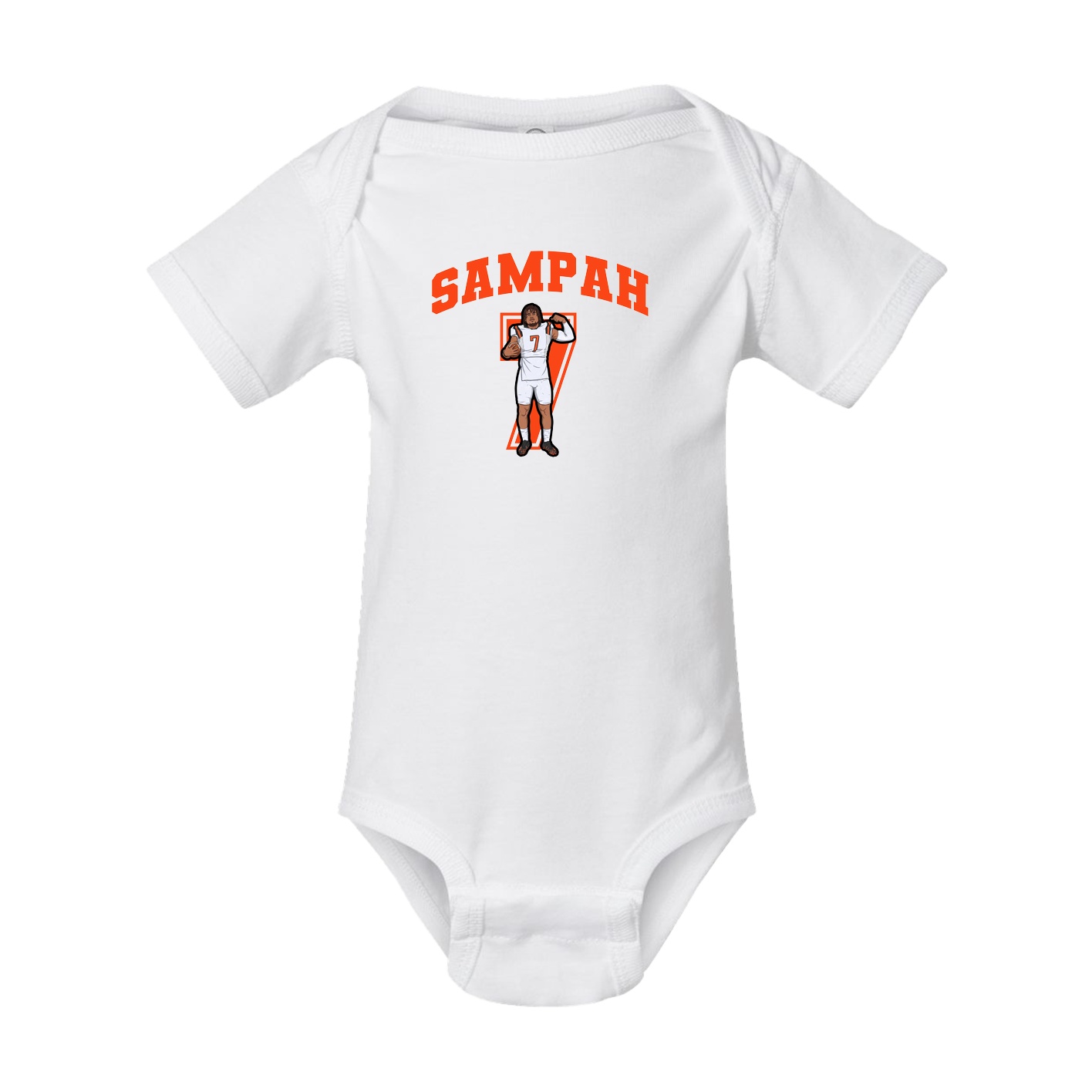 Baby Onesie — Number in White