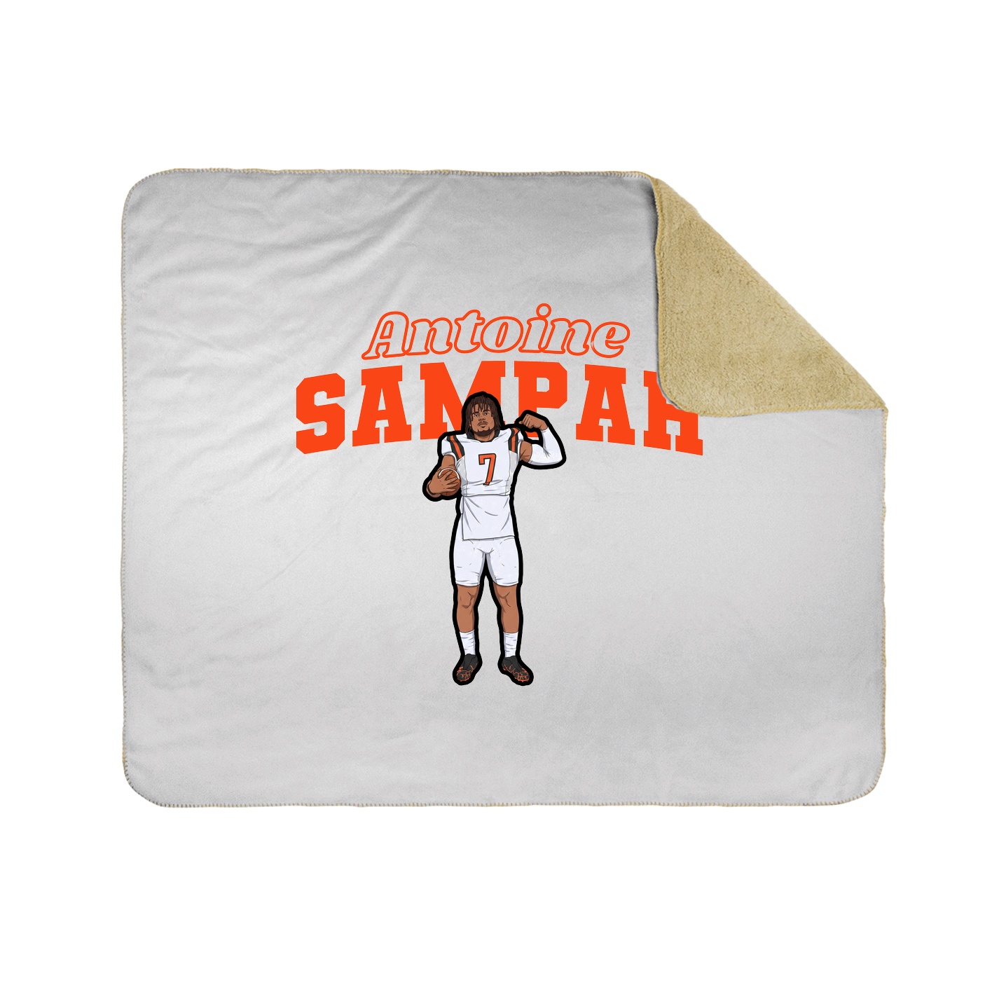 Throw Blanket — Name Arch in White