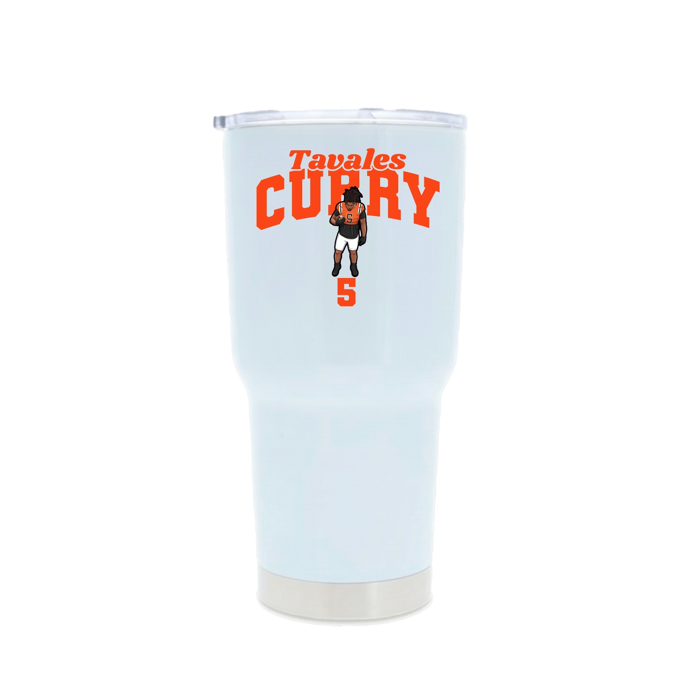 30oz Stainless Steel Tumbler — Signature Arch in White