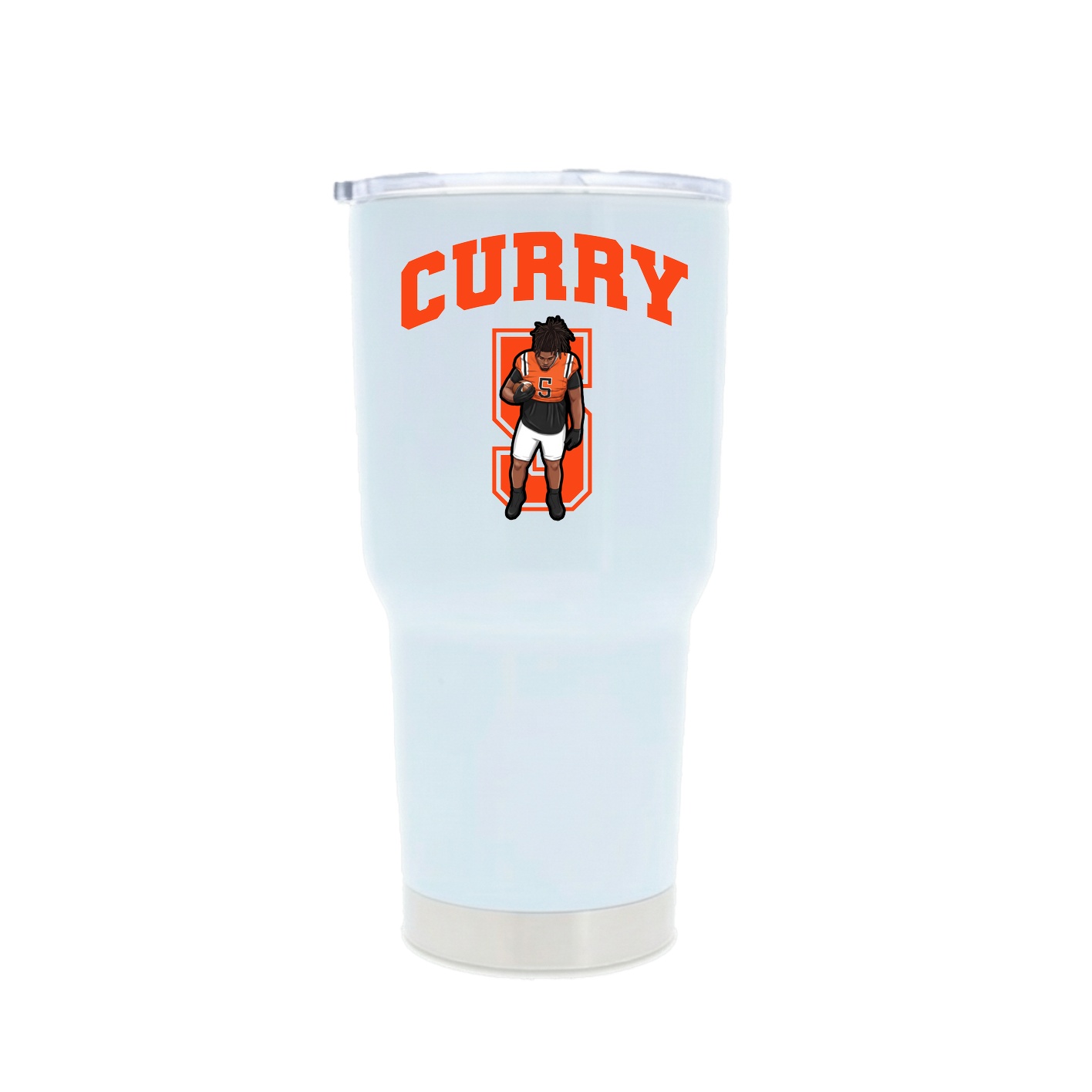 30oz Stainless Steel Tumbler — Number in White
