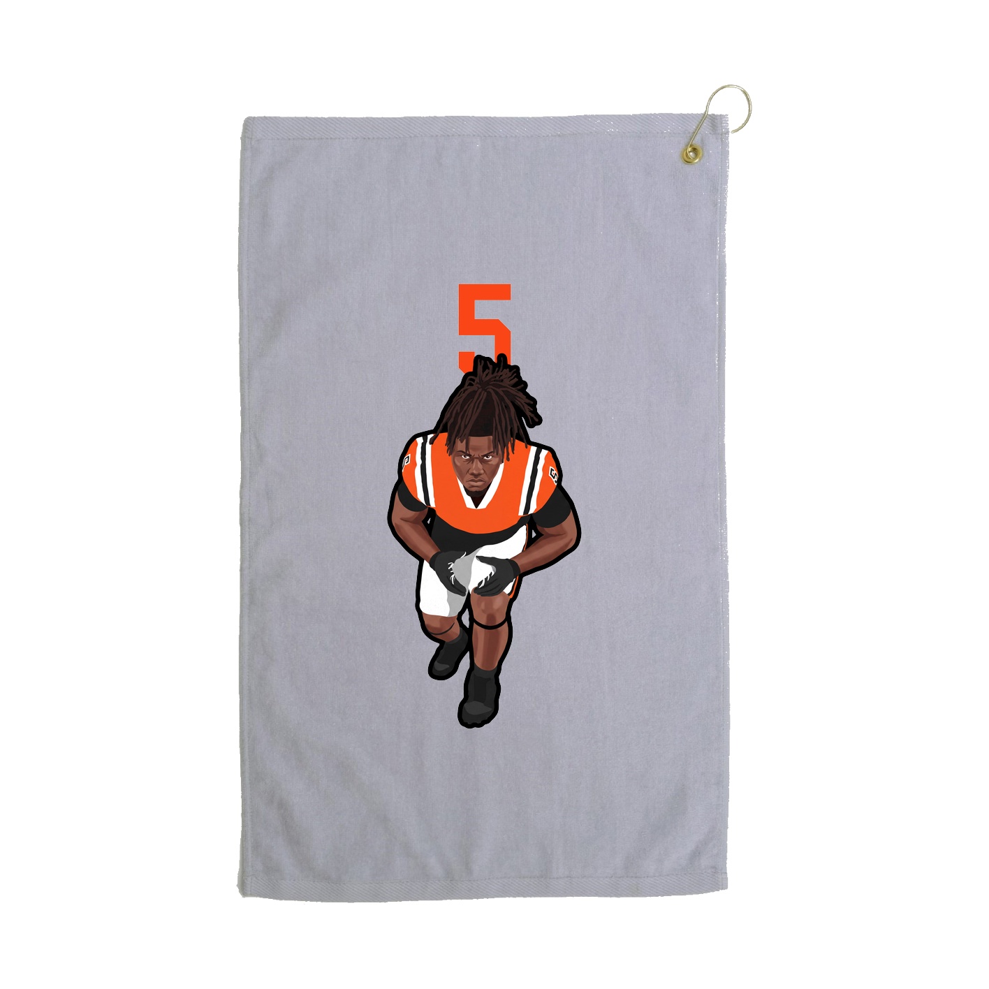 Golf Towel — Number Top in Grey