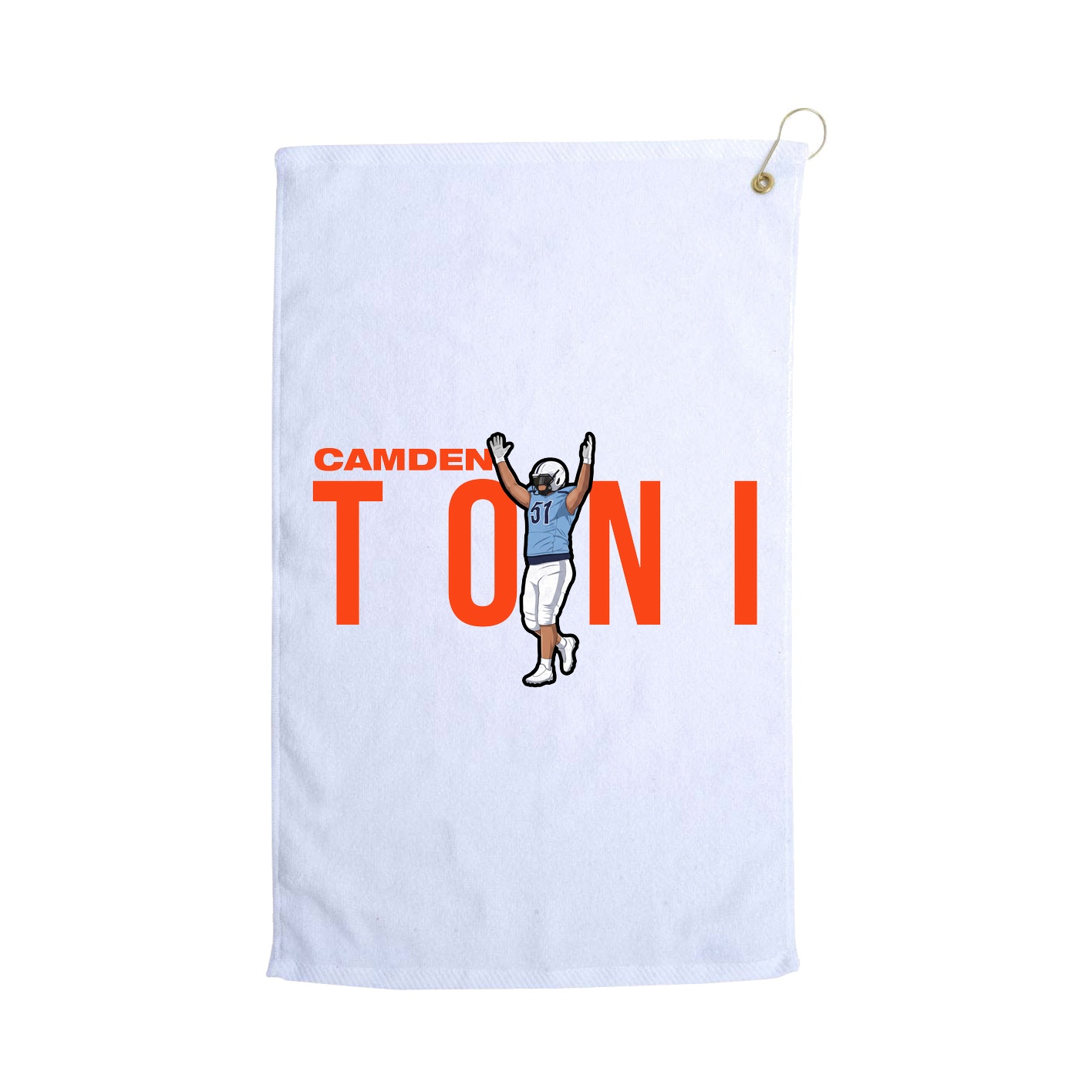 Golf Towel — Player Name in White