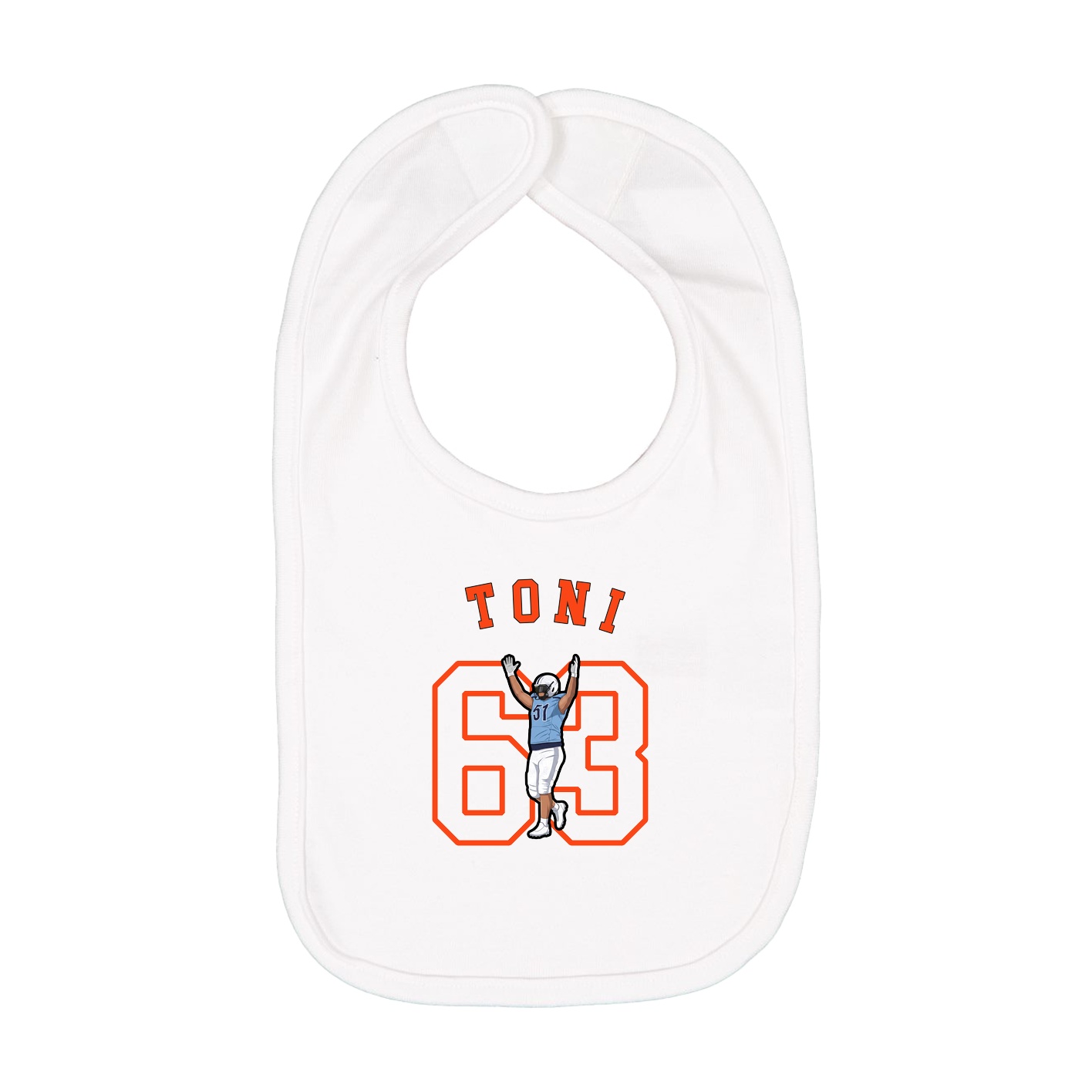 Infant Bib — Shirsey Arch in White