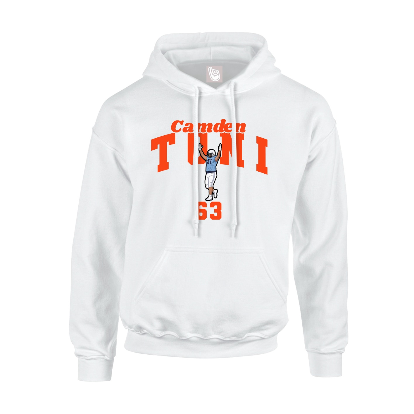 Hoodie — Signature Arch in White