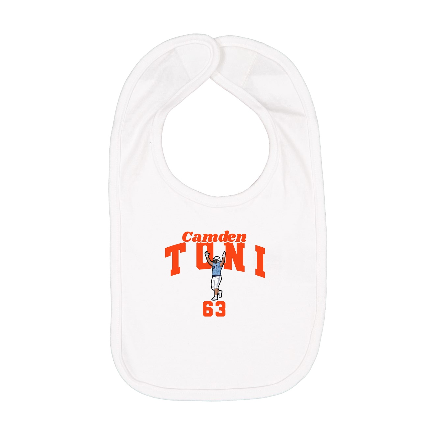 Infant Bib — Signature Arch in White
